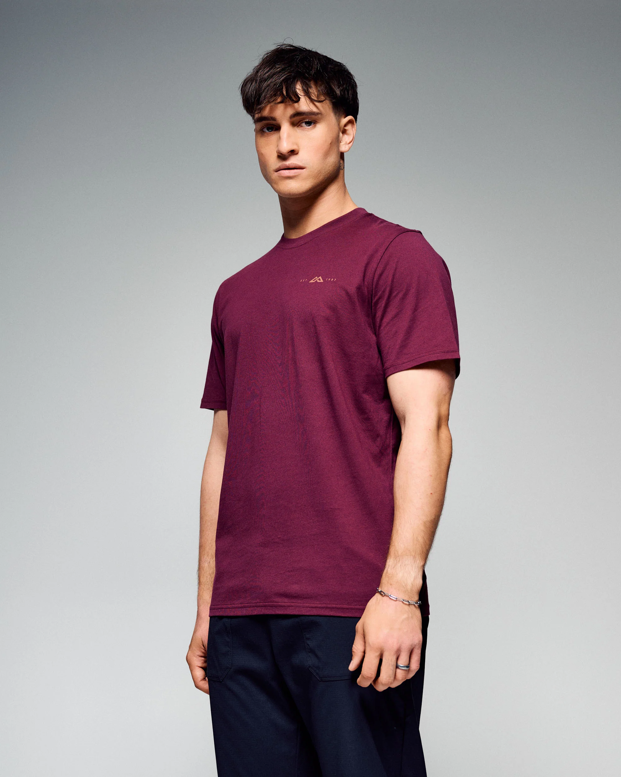 Men's 1987 Organic Cotton T-Shirt - Mulberry - Image 2