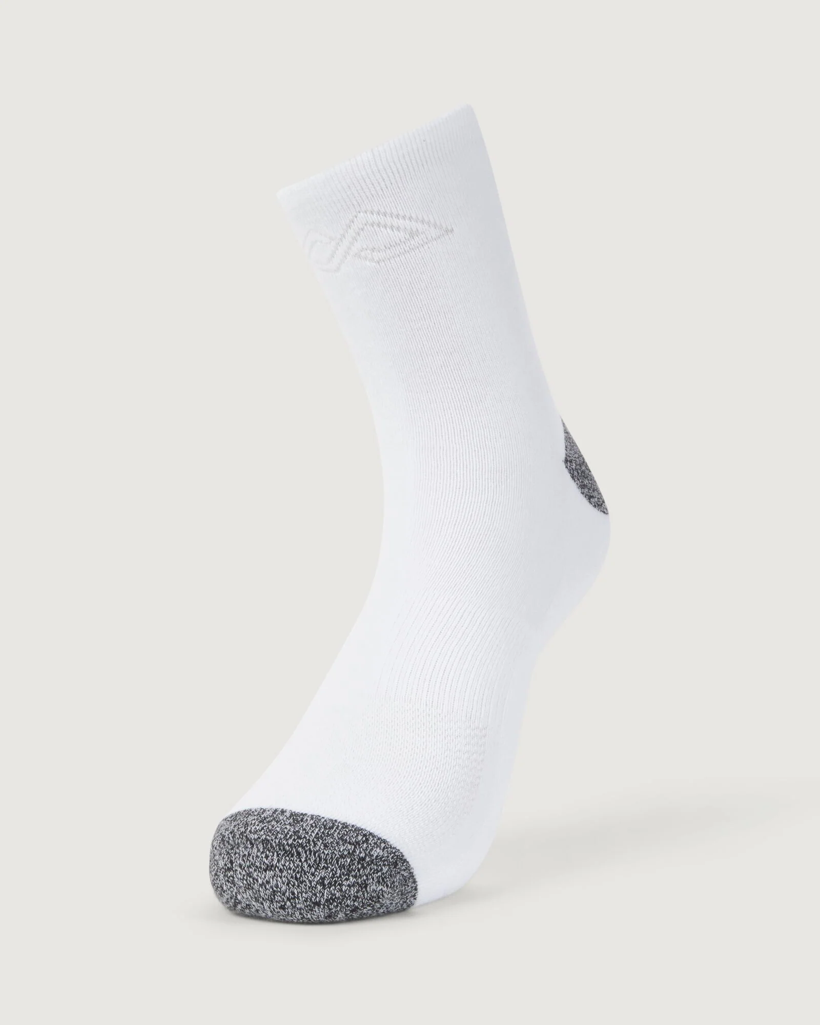 Accion driMOTION Quarter Crew Socks - 2 Pack - Black/White - Image 5