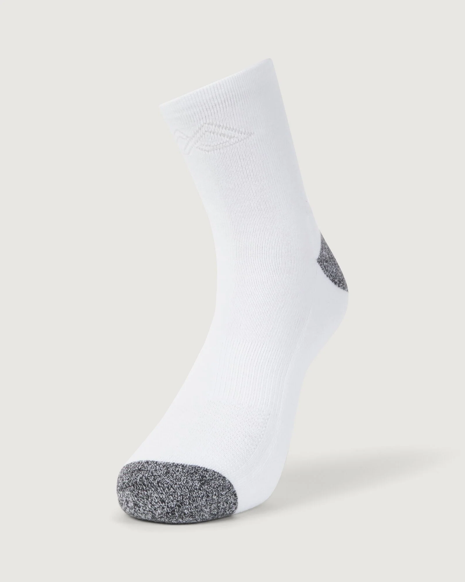 Accion driMOTION Quarter Crew Socks - 2 Pack - White/Blush Pink - Image 3