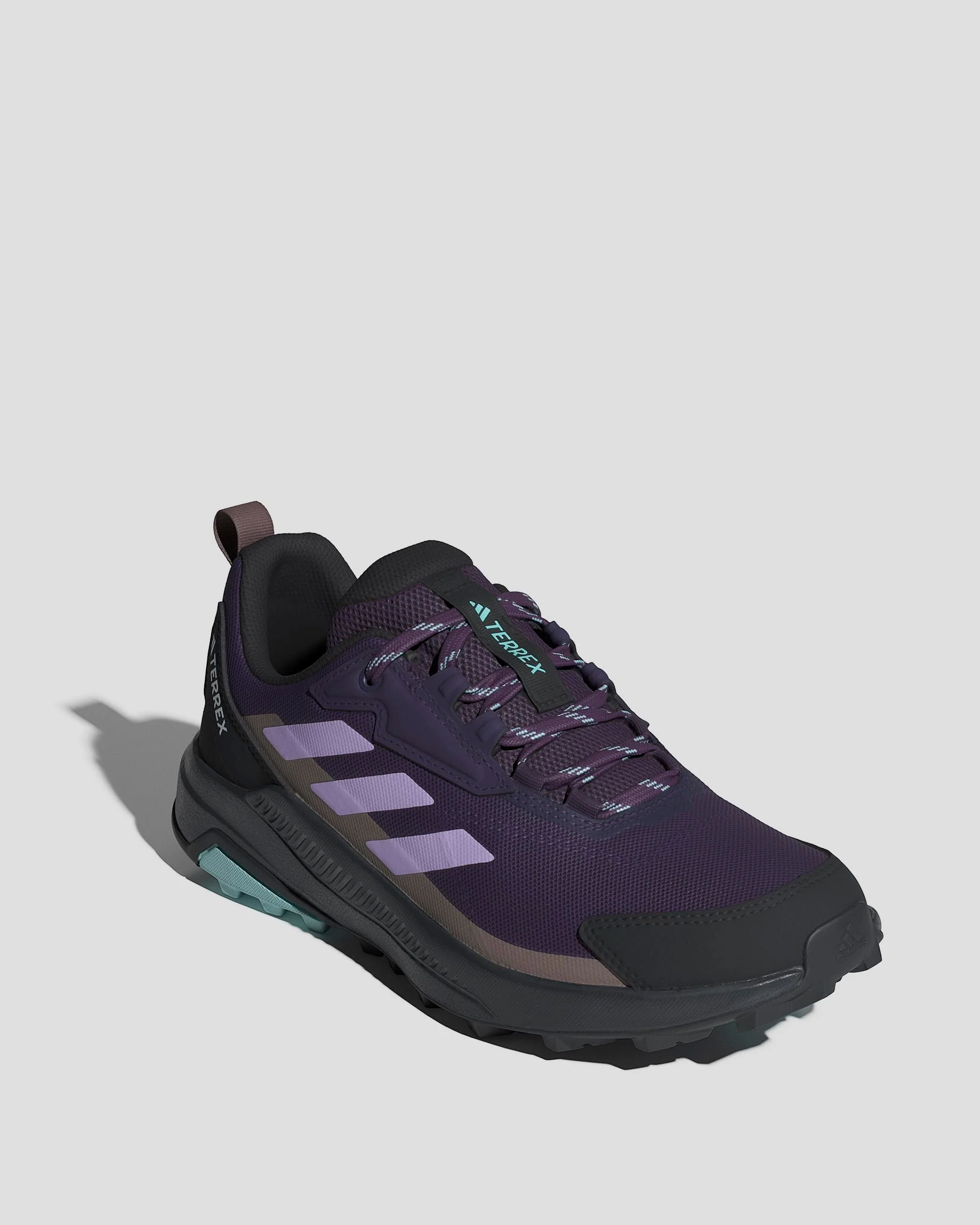 Women's Adidas Terrex Anylander Shoes - Grey/Aqua - Image 3