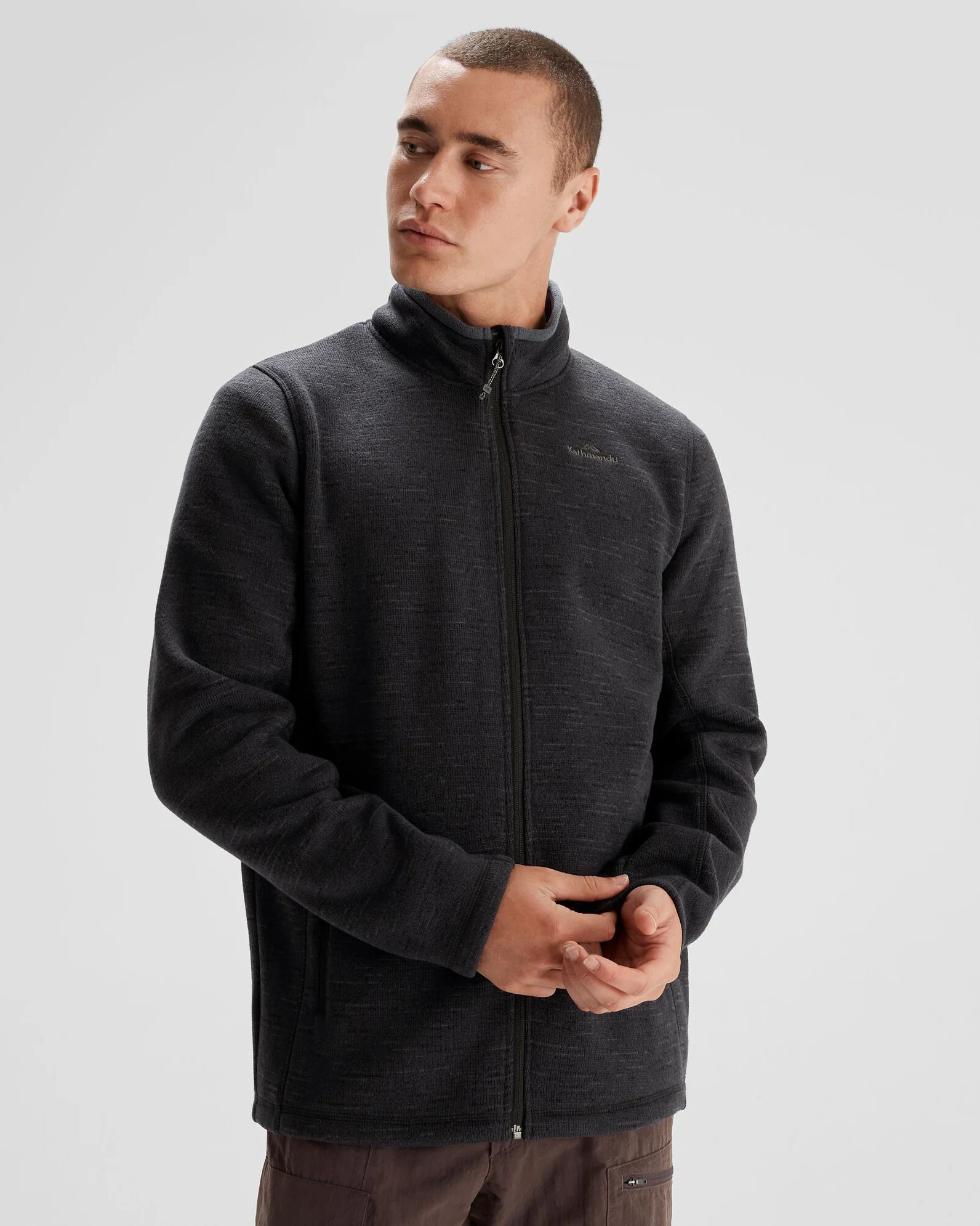 Men's Aikman Fleece Jacket - Black Marle - Image 7