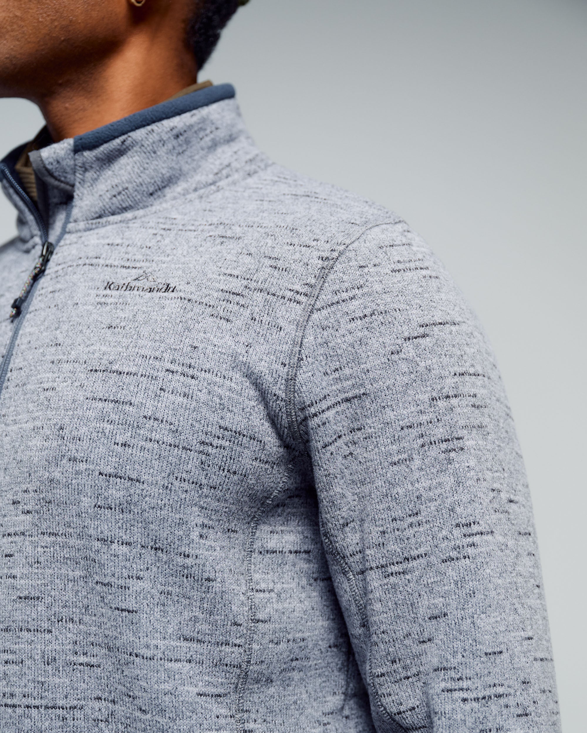 Men's Aikman Fleece Jacket - Steel Grey Marle - Image 3