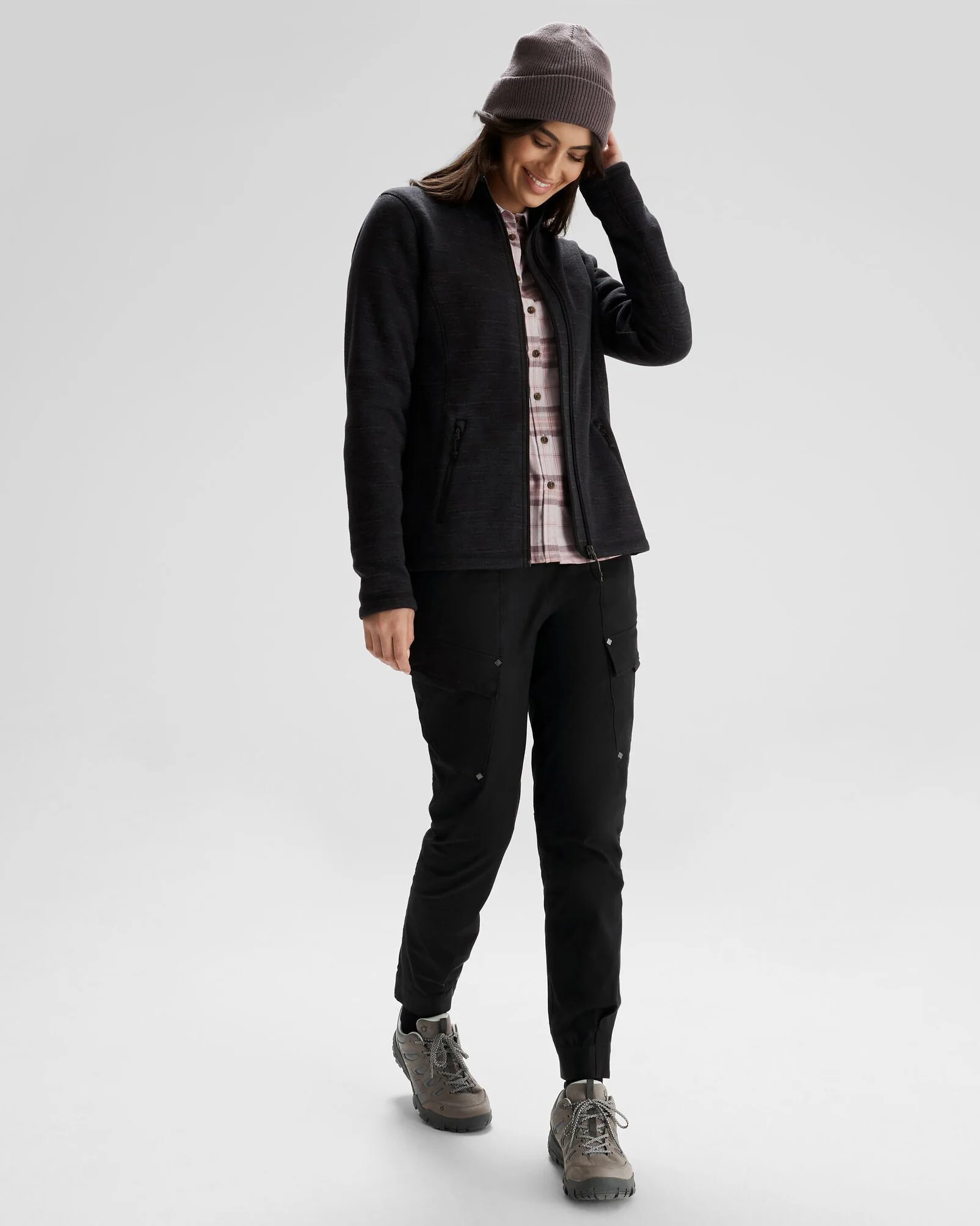 Women's Aikman Fleece Jacket - Black Marle - Image 2