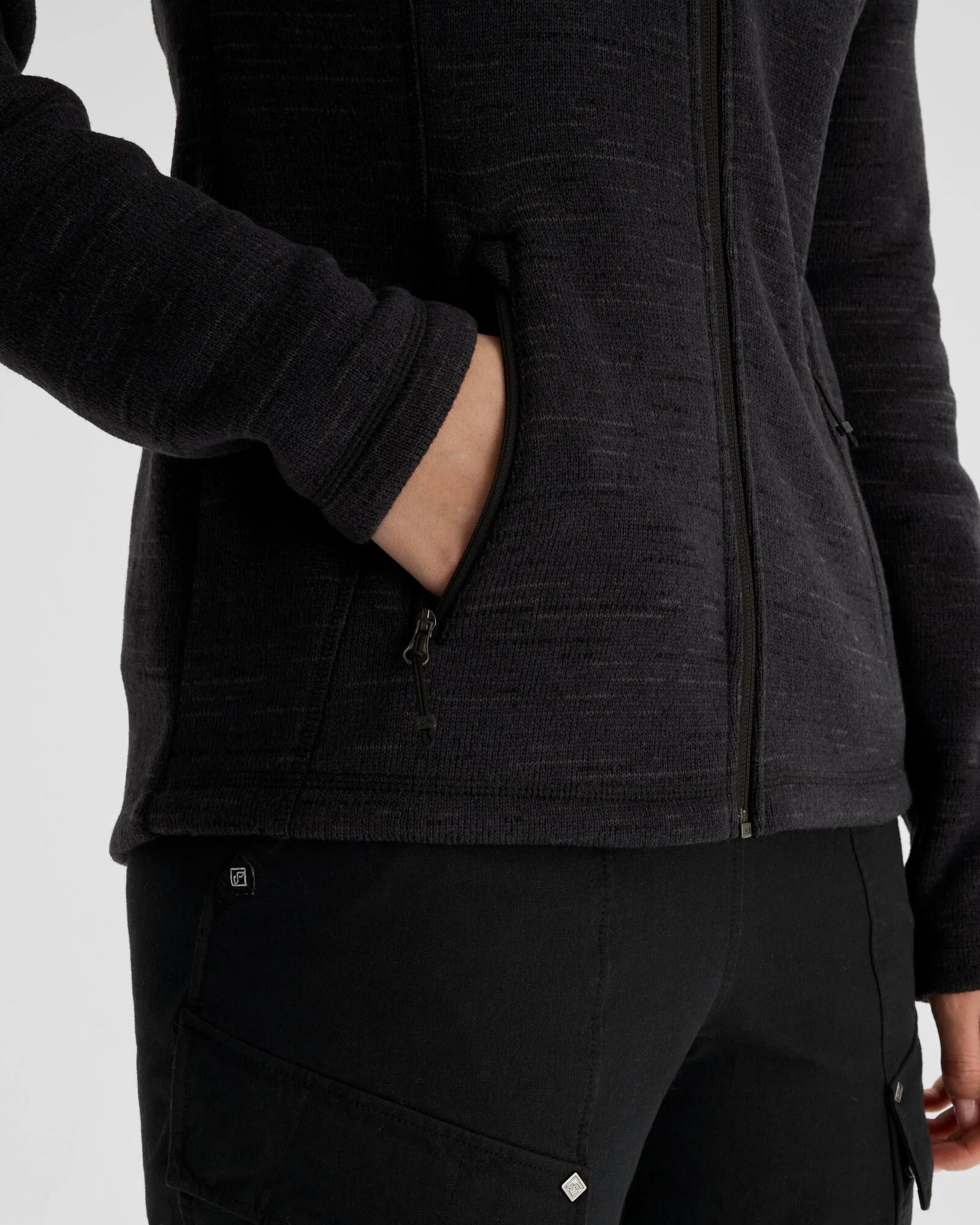 Women's Aikman Fleece Jacket - Black Marle - Image 4