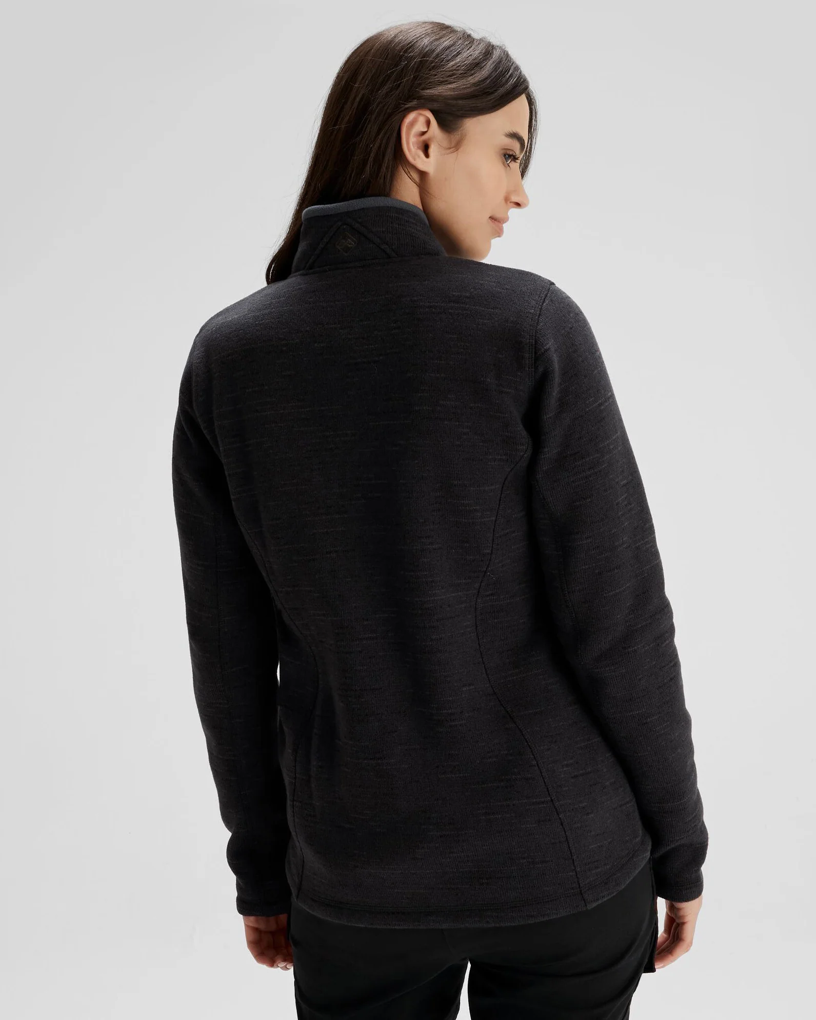 Women's Aikman Fleece Jacket - Black Marle - Image 5