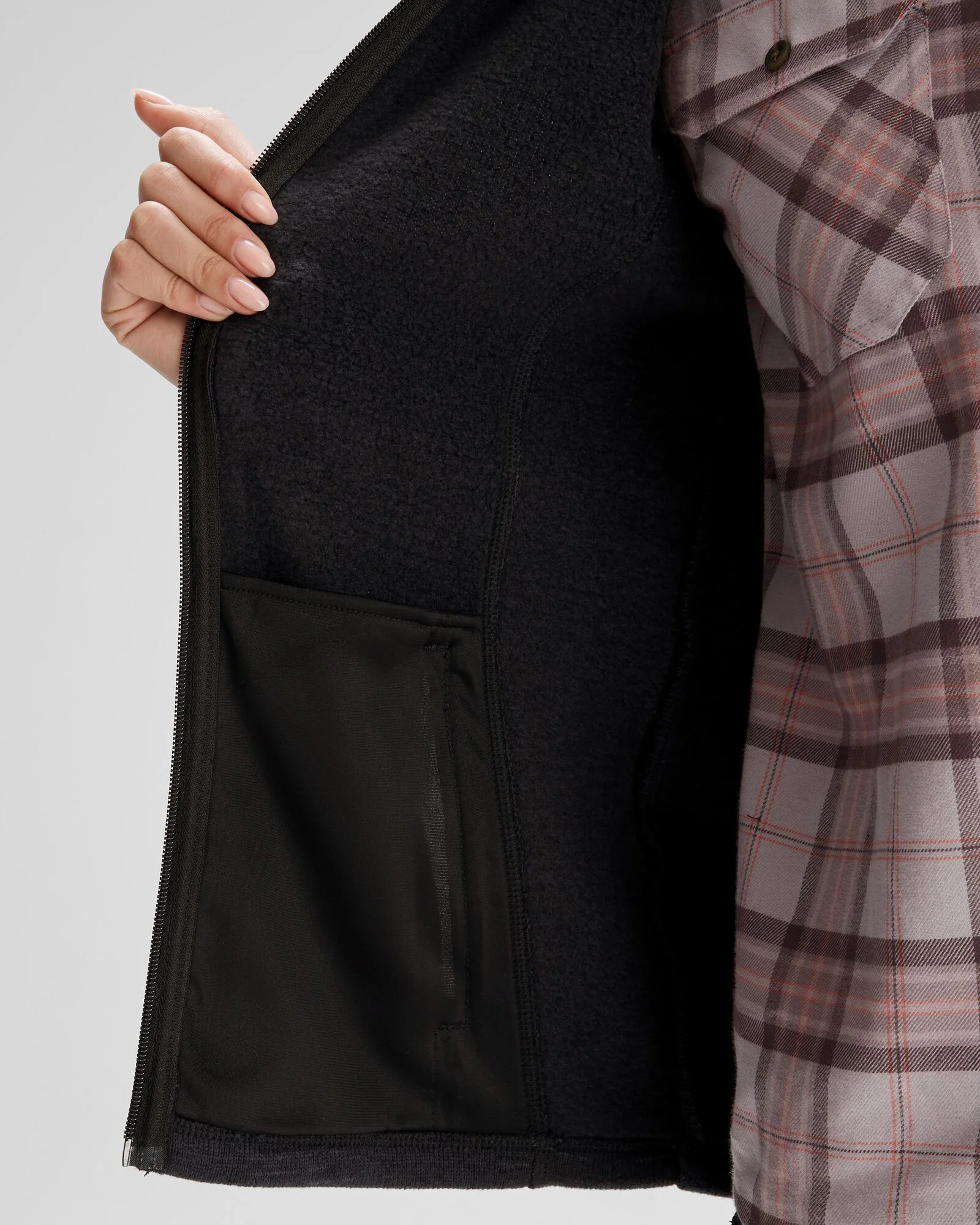 Women's Aikman Fleece Jacket - Black Marle - Image 6