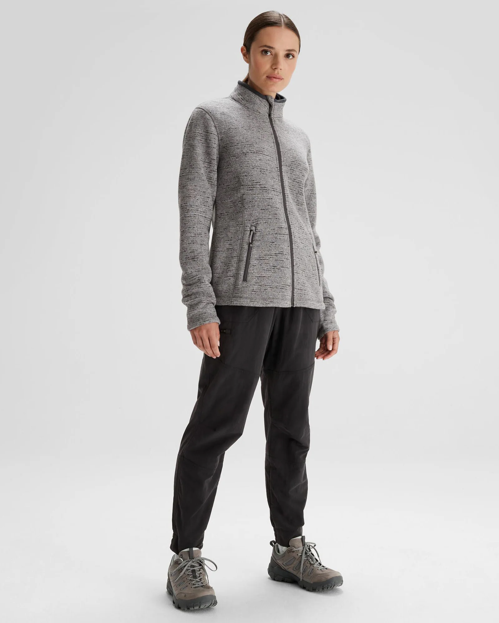 Women's Aikman Fleece Jacket - Steel Grey Marle - Image 2