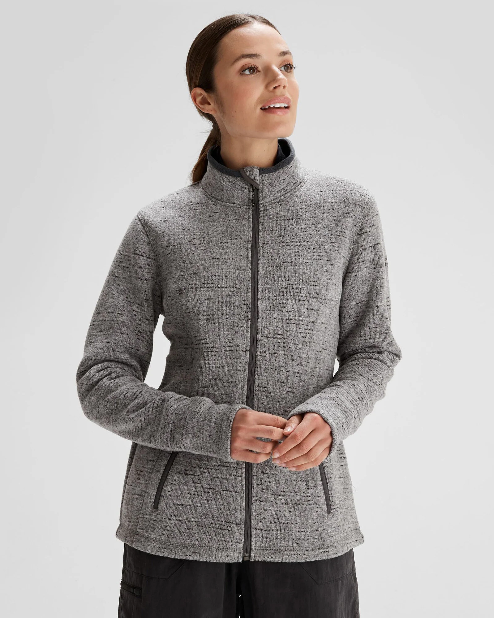Women's Aikman Fleece Jacket - Steel Grey Marle - Image 7