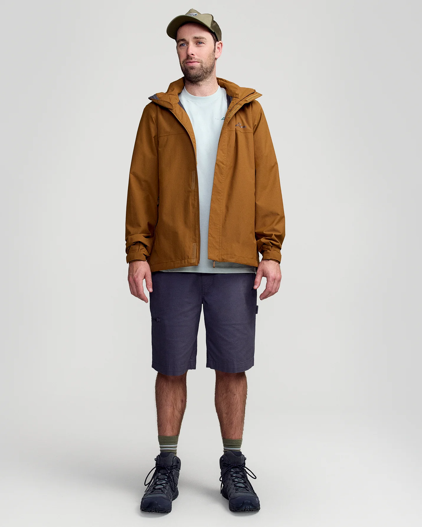 Men's Andulo 2-layer Rain Jacket - Bark - Image 2