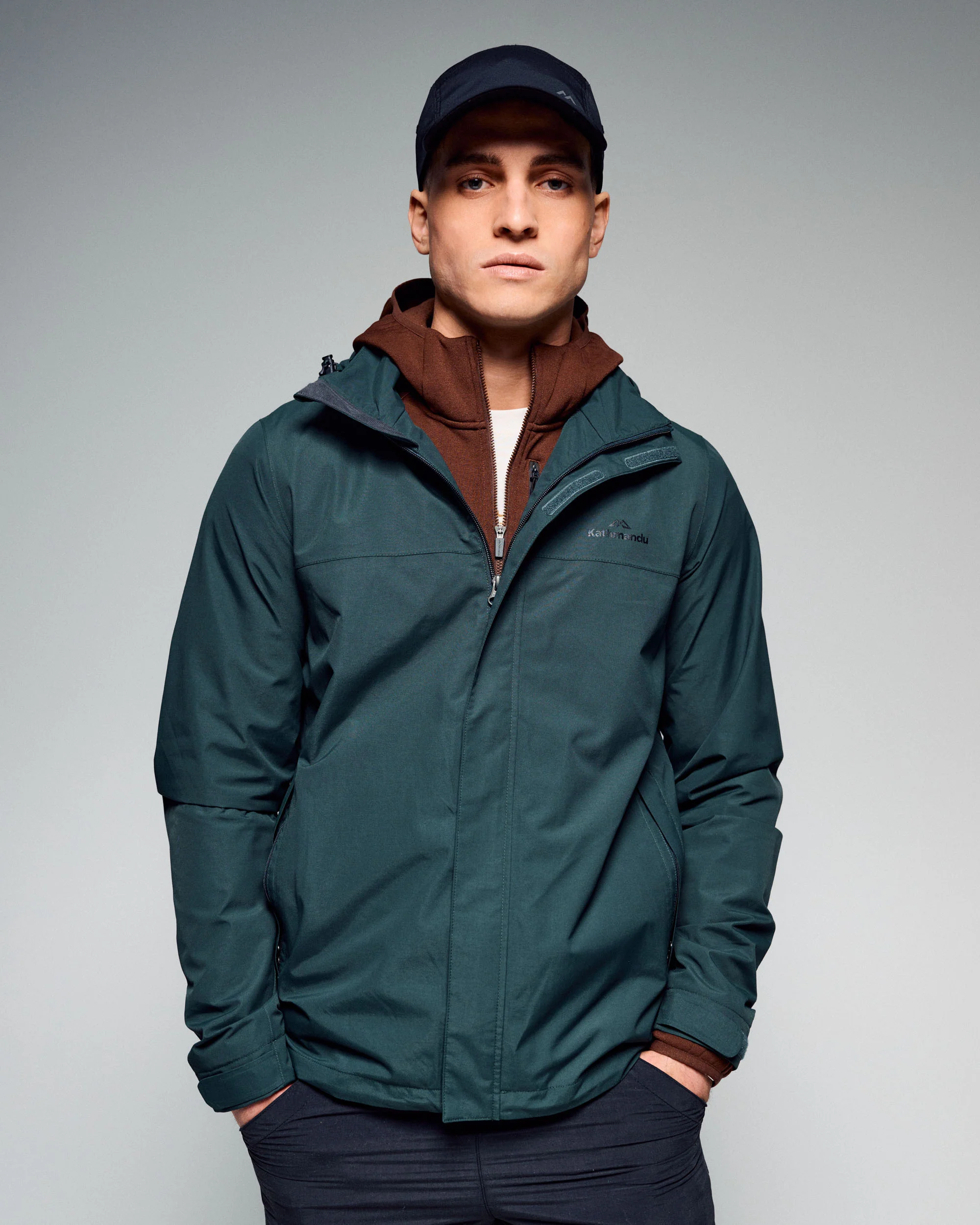 Men's Andulo 2-layer Rain Jacket -  Deep Forest - Image 2