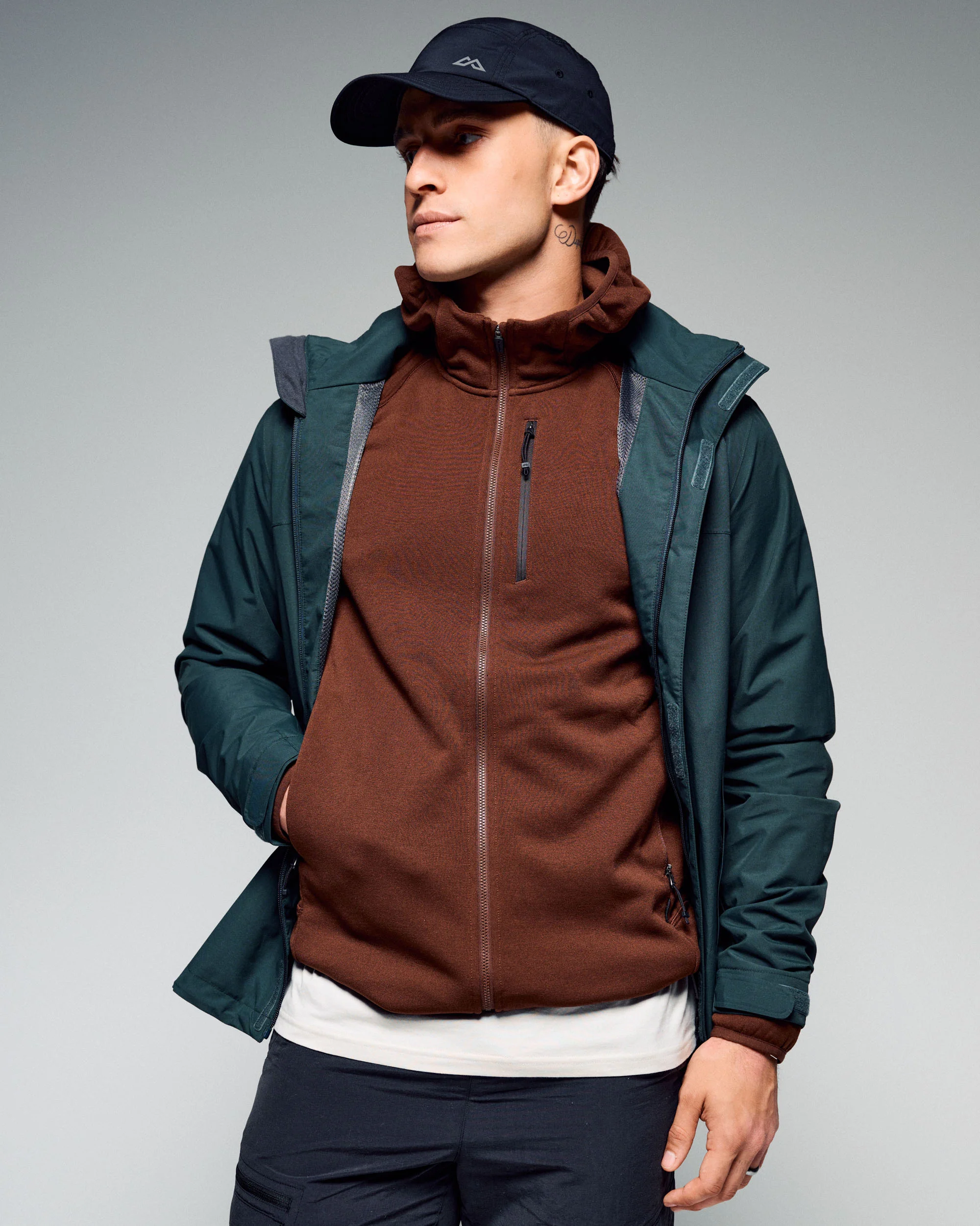 Men's Andulo 2-layer Rain Jacket -  Deep Forest - Image 6