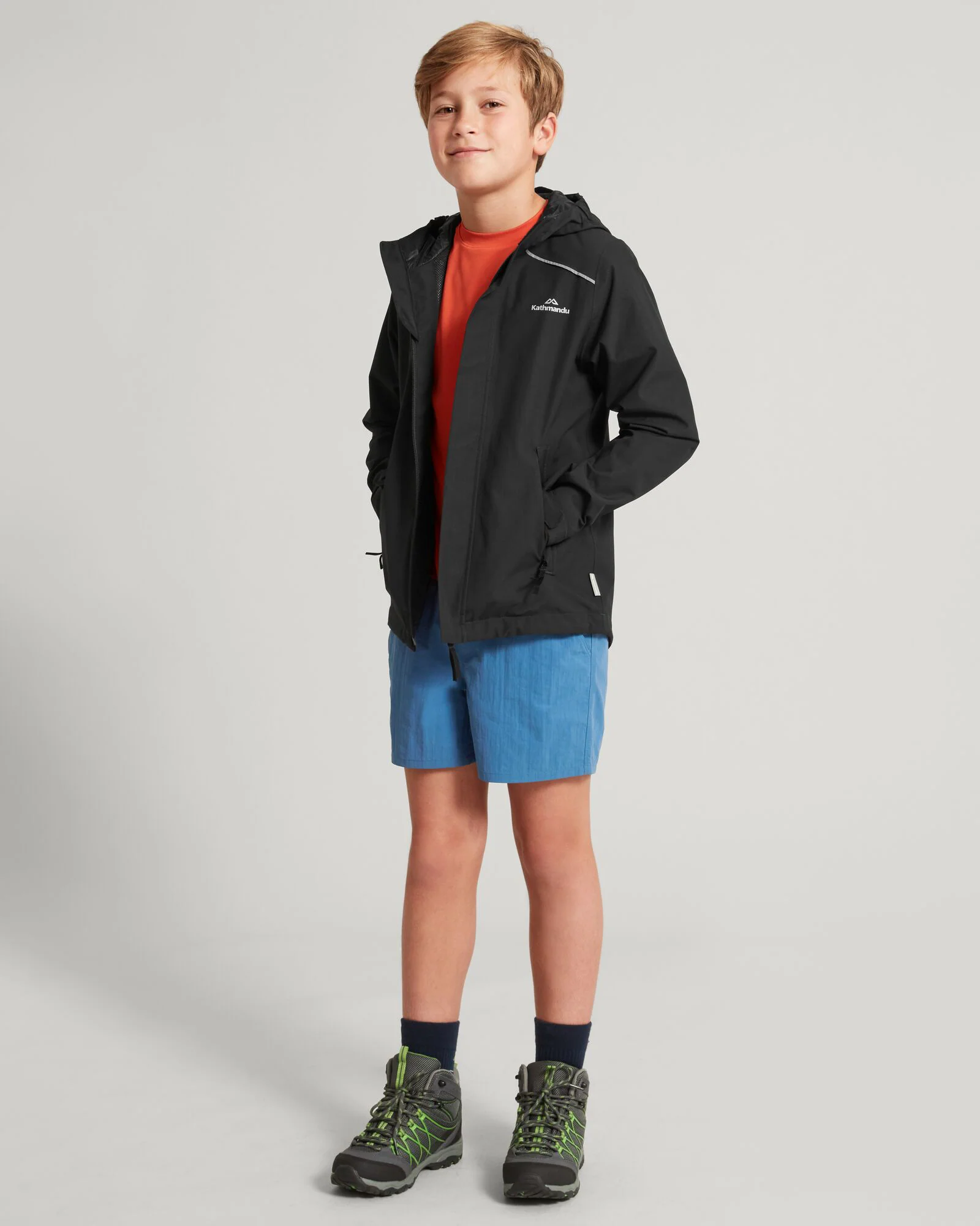 Boys' Andulo 2-layer Rain Jacket - Black - Image 3