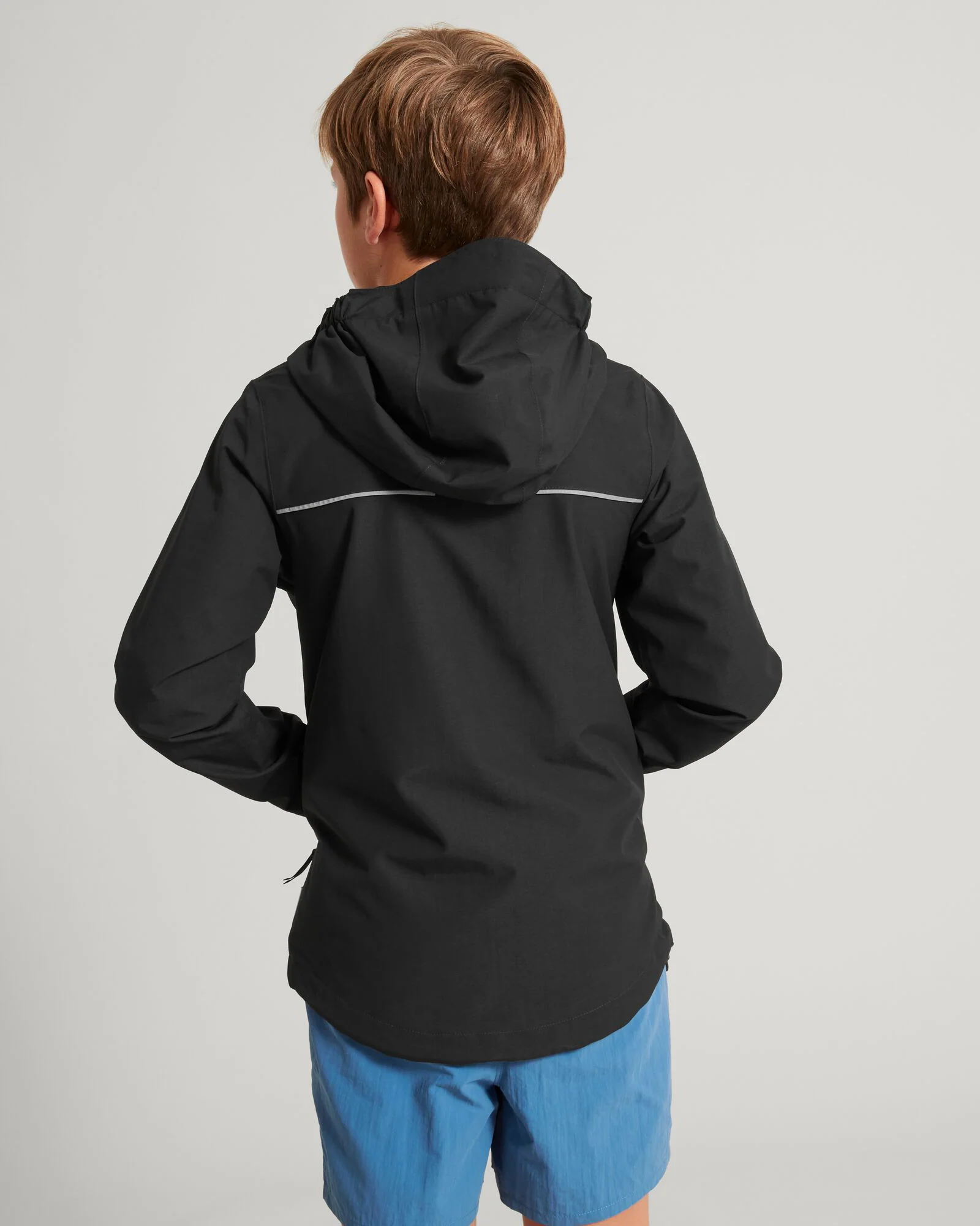 Boys' Andulo 2-layer Rain Jacket - Black - Image 4