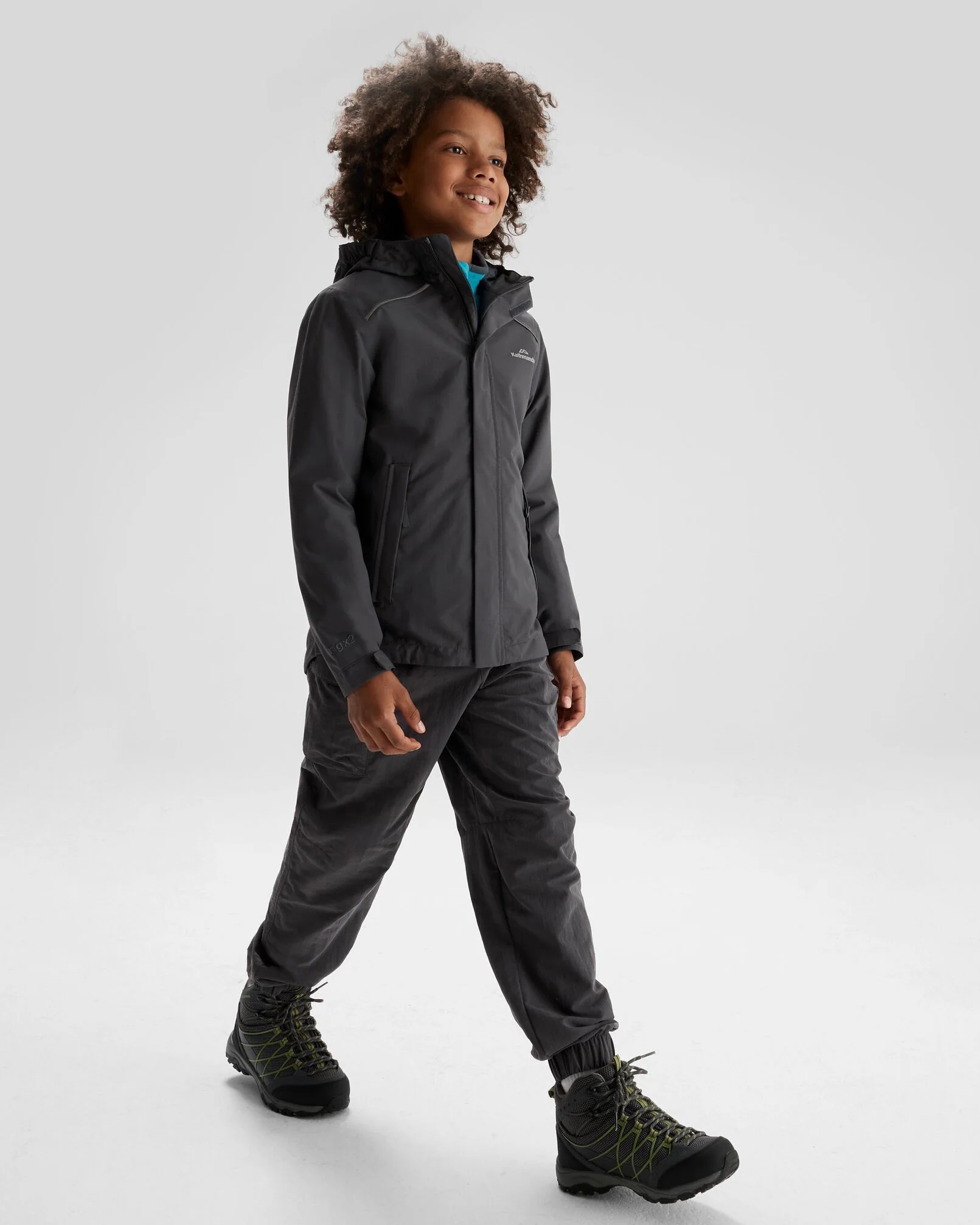 Boys' Andulo 2-layer Rain Jacket - Night - Image 2