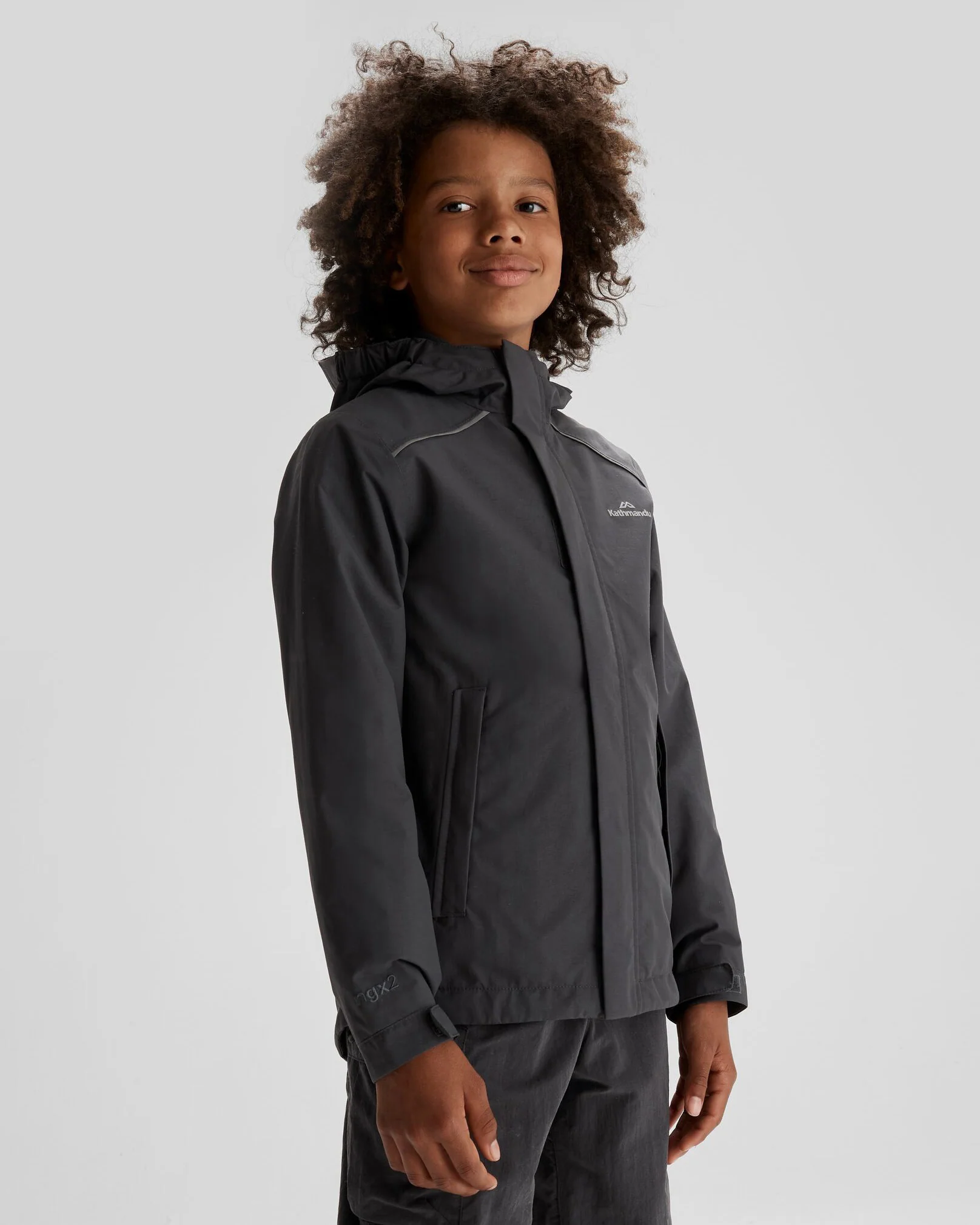 Boys' Andulo 2-layer Rain Jacket - Night - Image 3