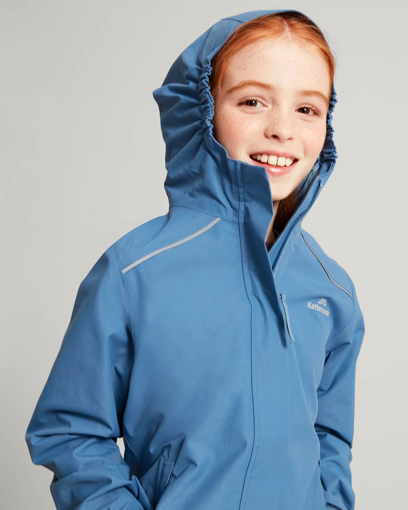 Girls' Andulo 2-layer Rain Jacket - Moonlight - Image 5