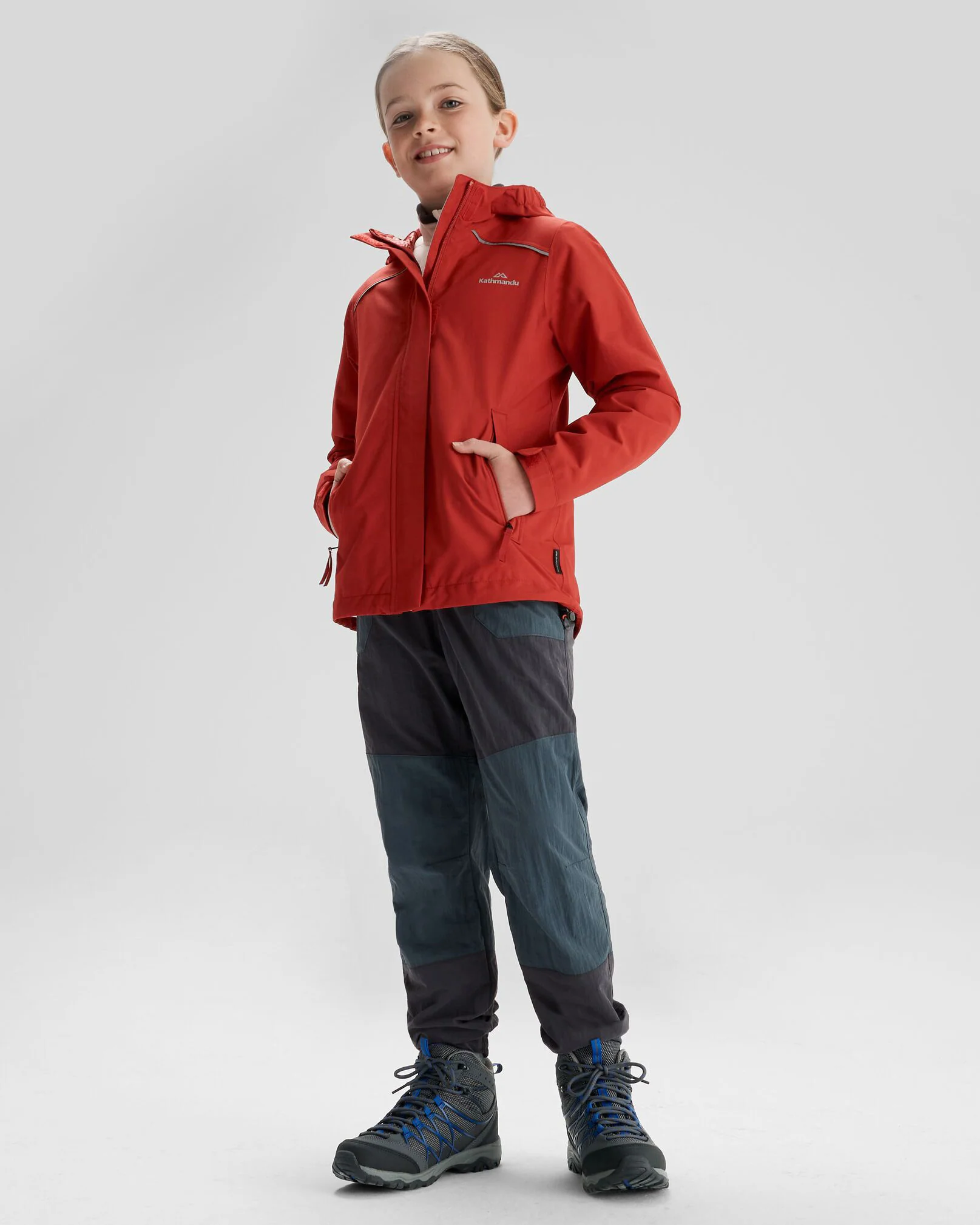 Girls' Andulo 2-layer Rain Jacket - Spicy Chilli Pepper - Image 2