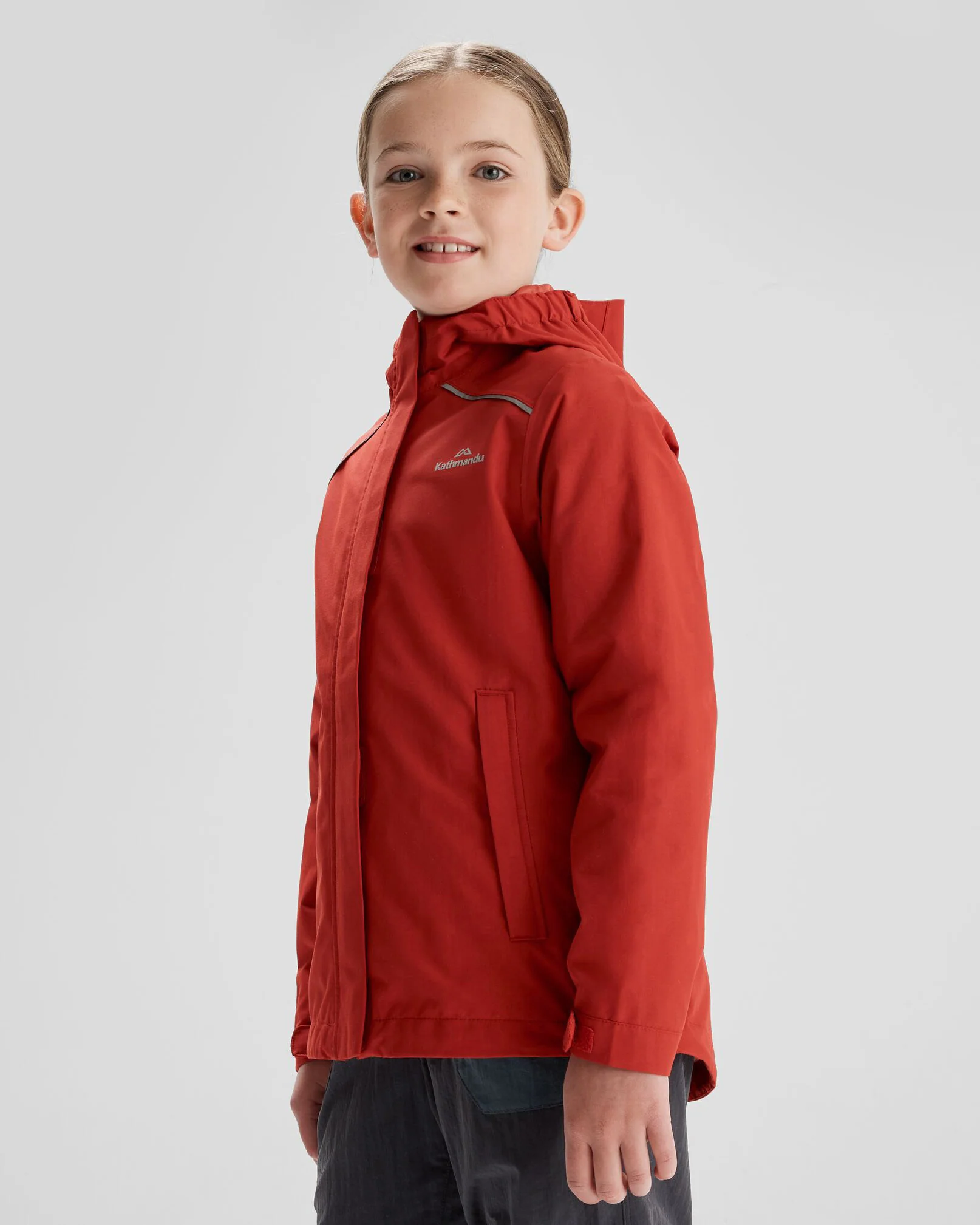 Girls' Andulo 2-layer Rain Jacket - Spicy Chilli Pepper - Image 3