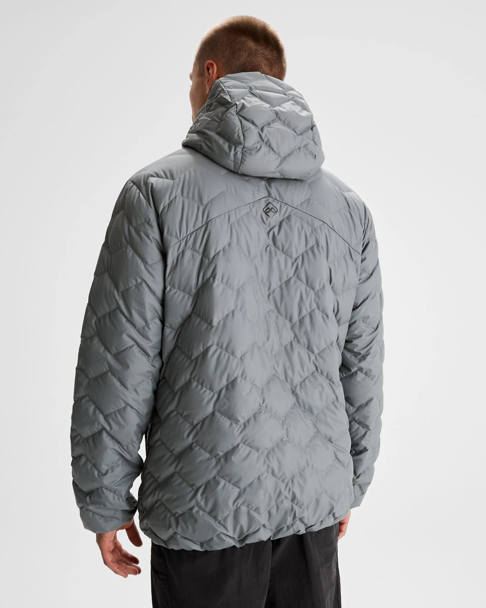 Men's Any Time Down Hooded Parka Jacket  - Moon - Image 3