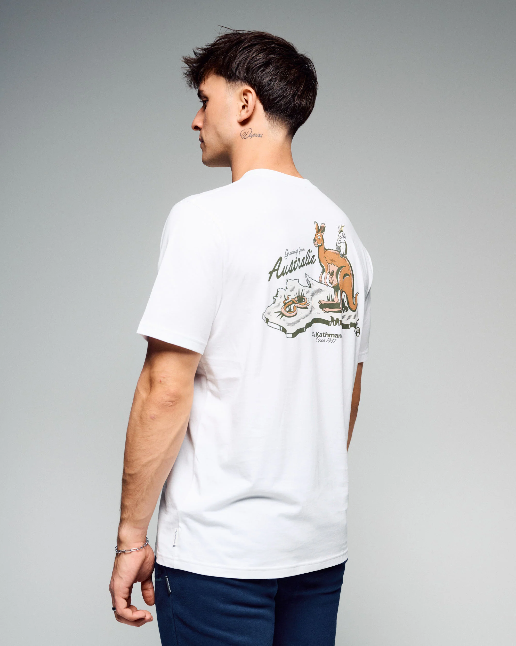 Australia Organic Cotton T-Shirt -  Black Stingray - Image 3