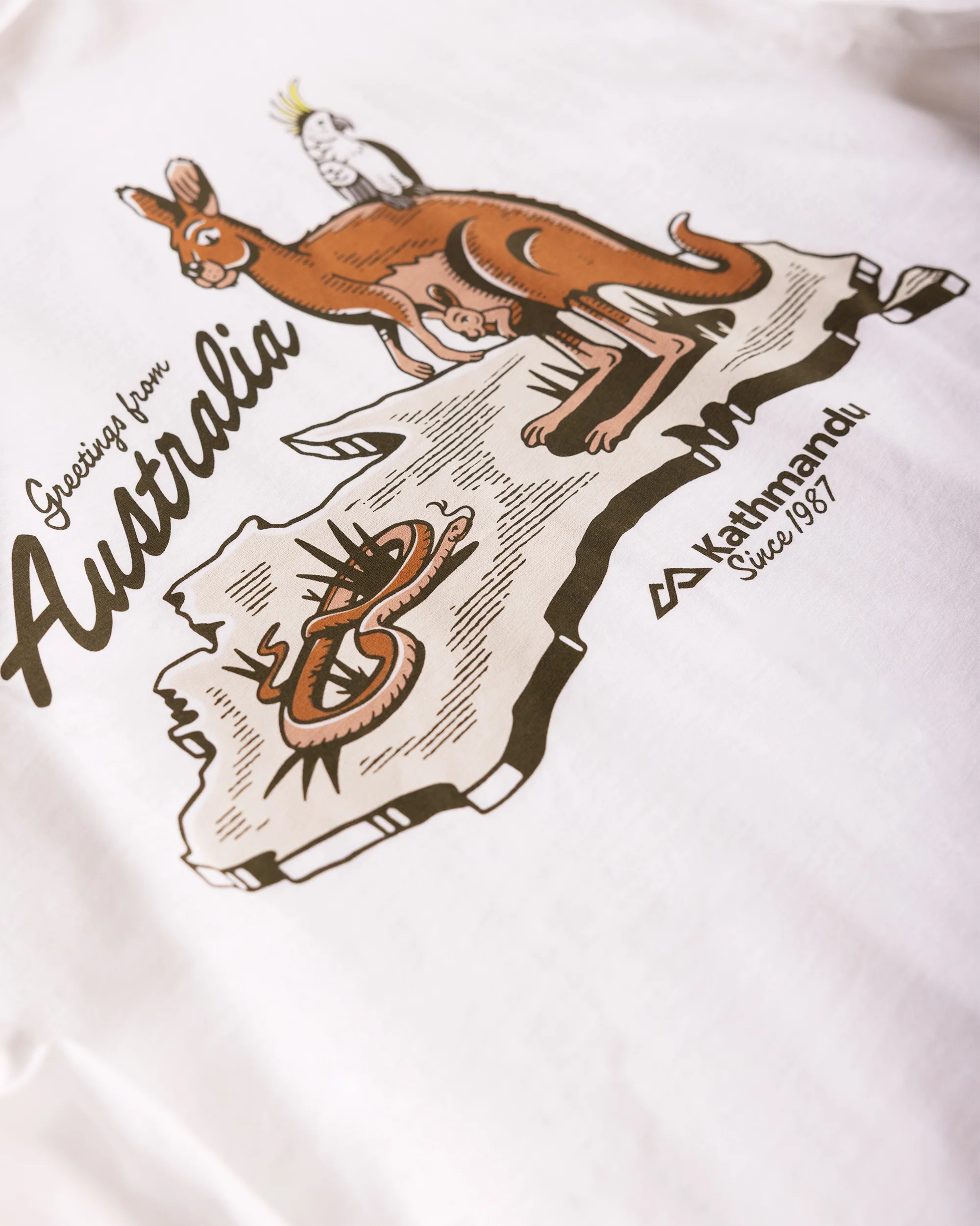 Australia Organic Cotton T-Shirt -  White - Image 2