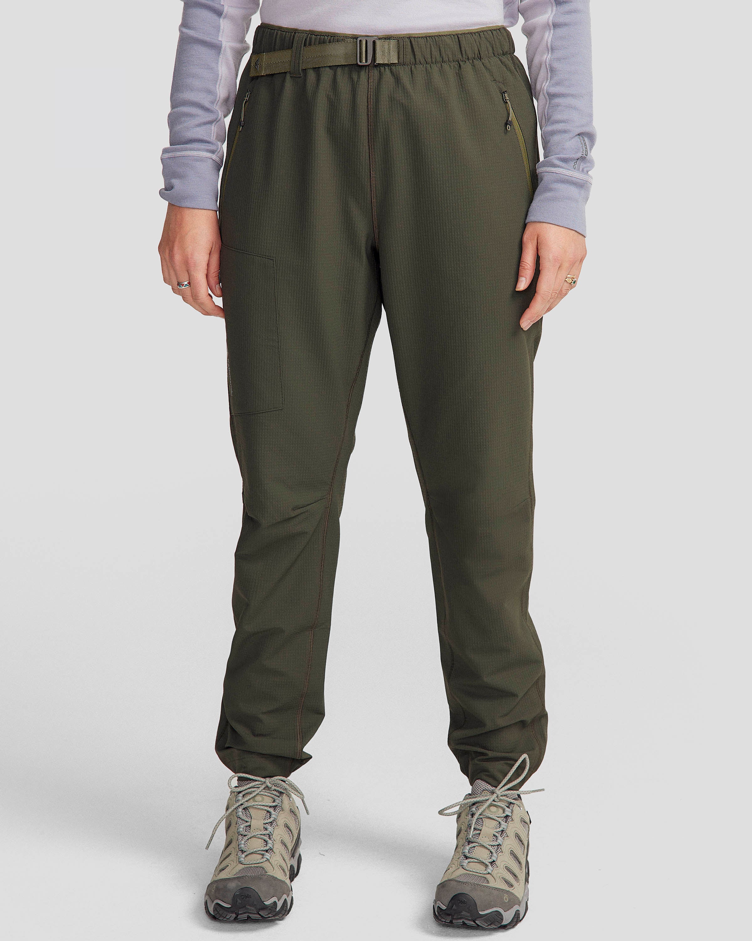 Women's Aysen Fleece Joggers - Dark Moss - Image 3