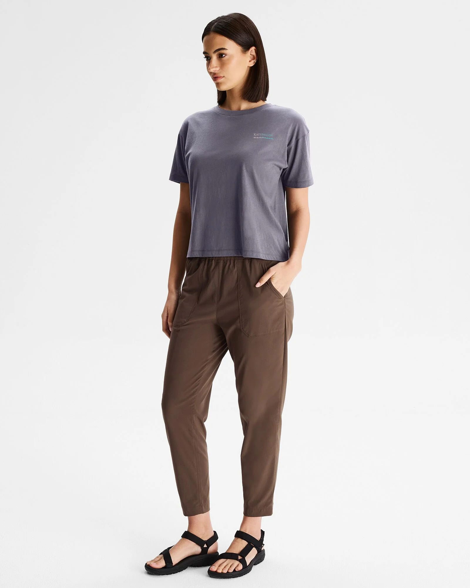 Women's Boxy Heritage Organic Cotton T-shirt - Dark Haze - Image 2