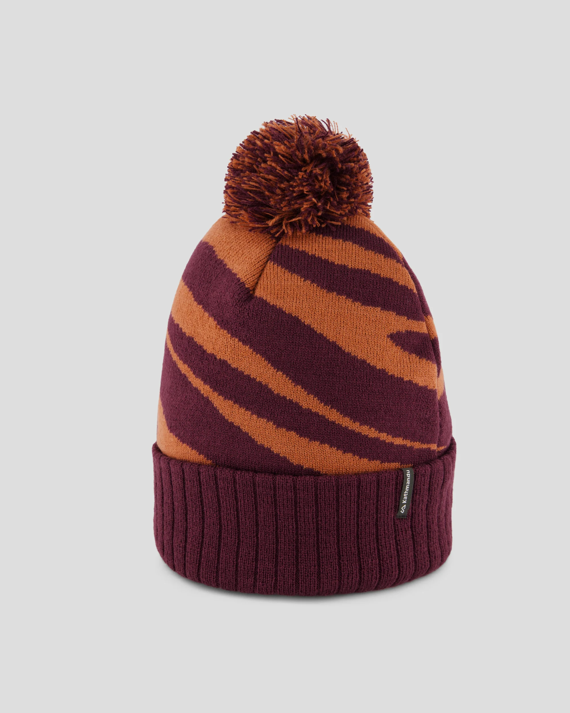 Braided River Pom Pom Beanie -  Mulberry Braided River - Image 3