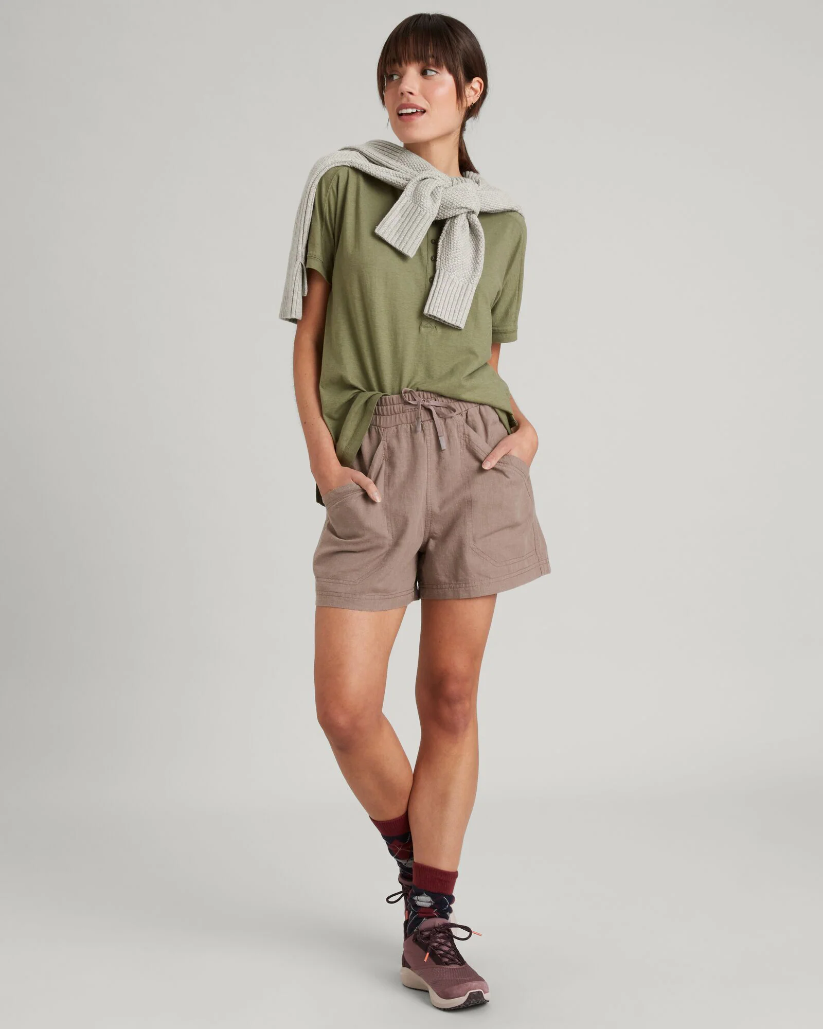 Cardeto Women's Shorts - Taupe - Image 2
