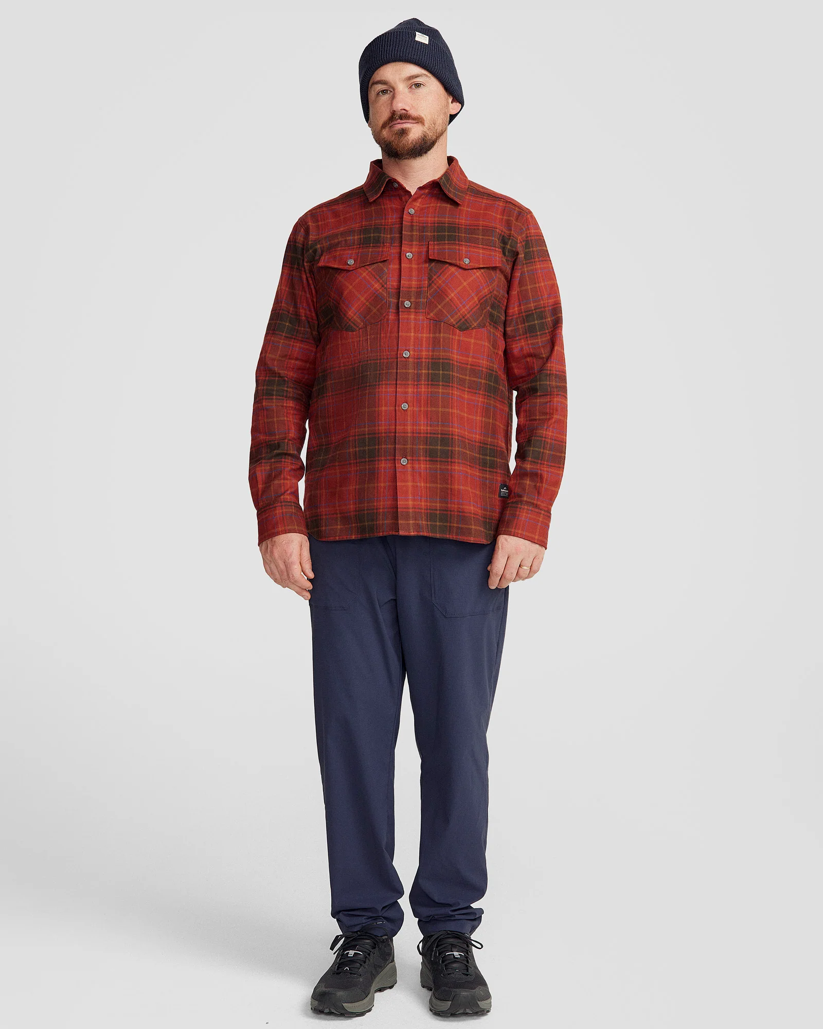 Men's Carrillon HF Long Sleeve Shirt - Hillside Plaid Redwood - Image 2