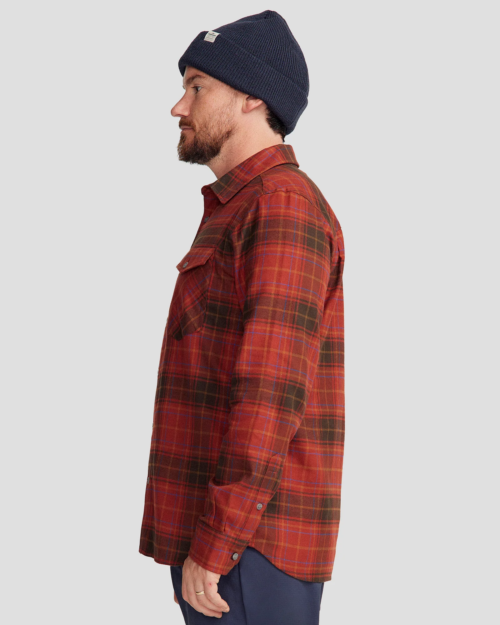 Men's Carrillon HF Long Sleeve Shirt - Hillside Plaid Redwood - Image 3