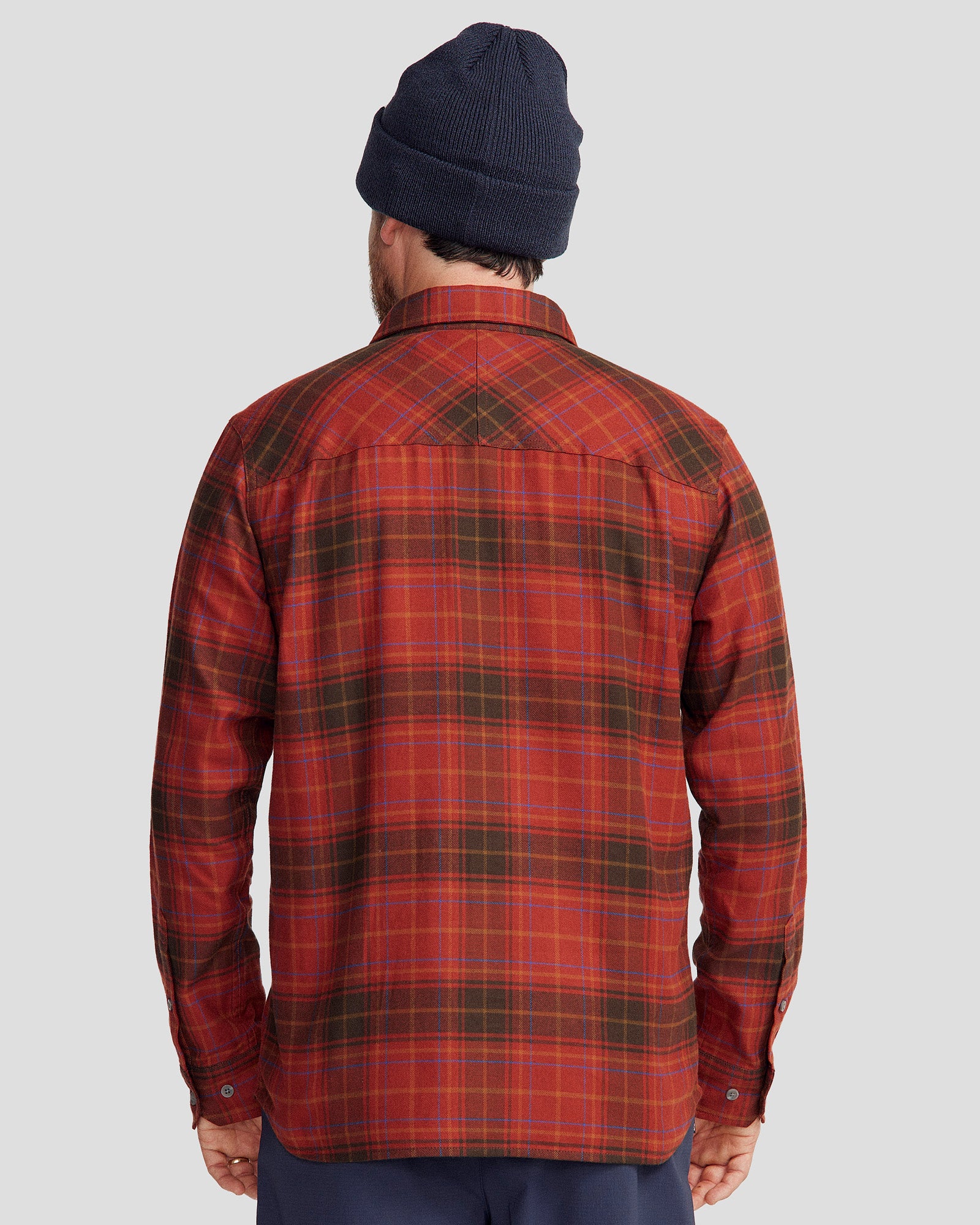 Men's Carrillon HF Long Sleeve Shirt - Hillside Plaid Redwood - Image 4