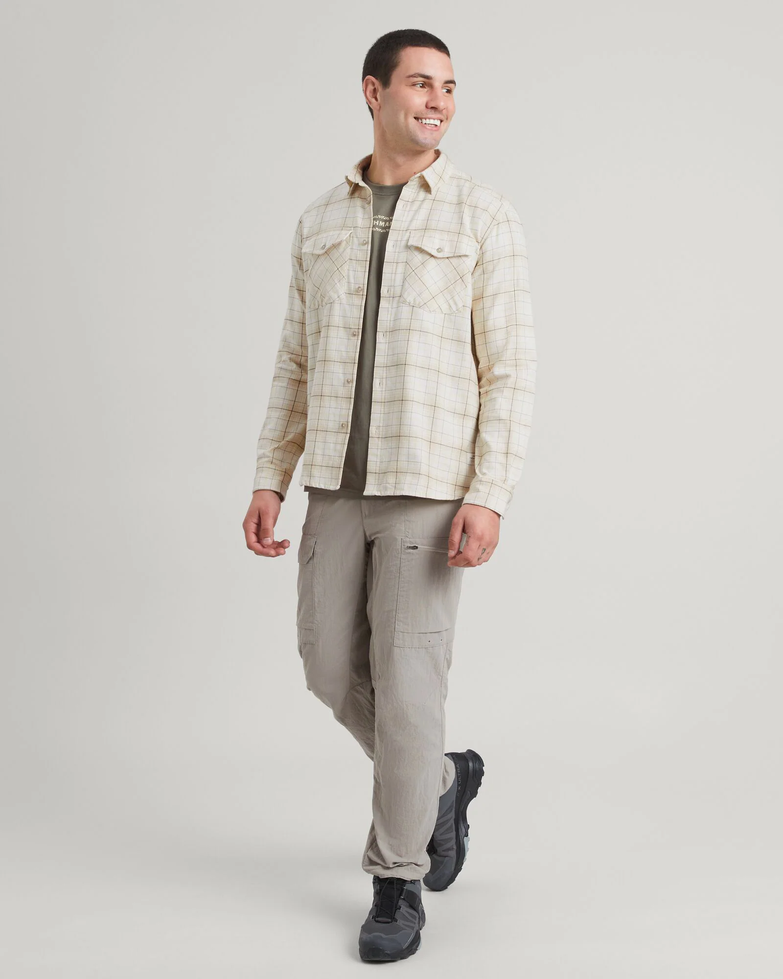 Men's Carrillon HF Long Sleeve Shirt - Natural/Sunlit Check - Image 2
