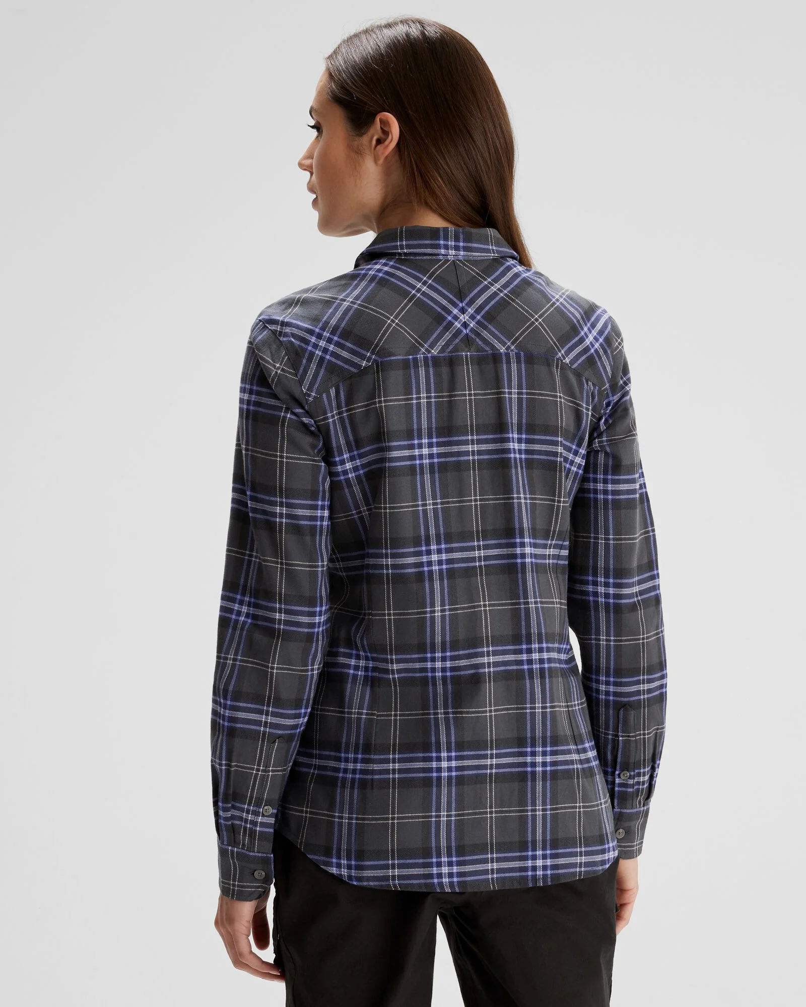 Women's Carrillon HF Long Sleeve Shirt  - Mountain Plaid Dark Night - Image 4