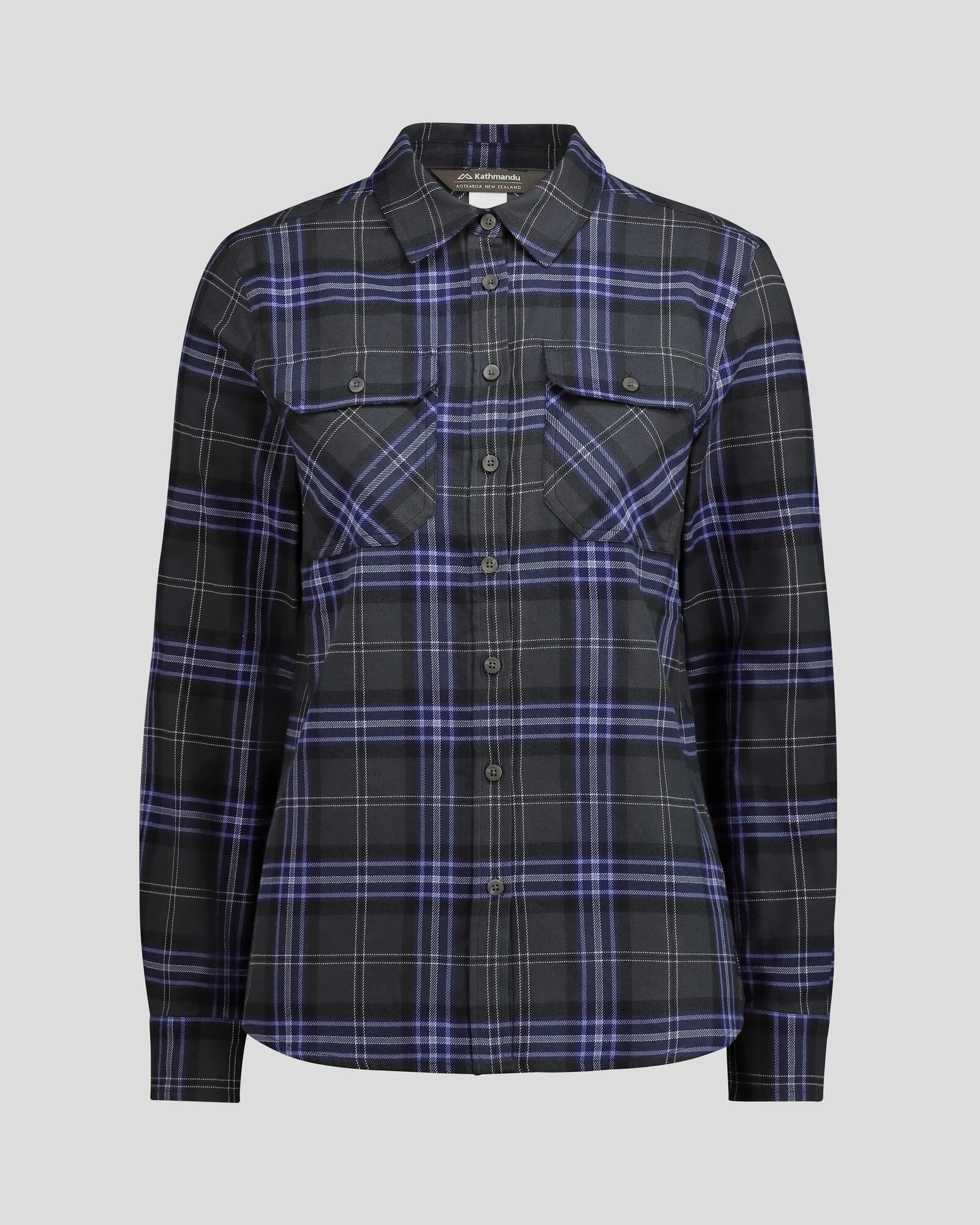 Women's Carrillon HF Long Sleeve Shirt  - Mountain Plaid Dark Night - Image 5