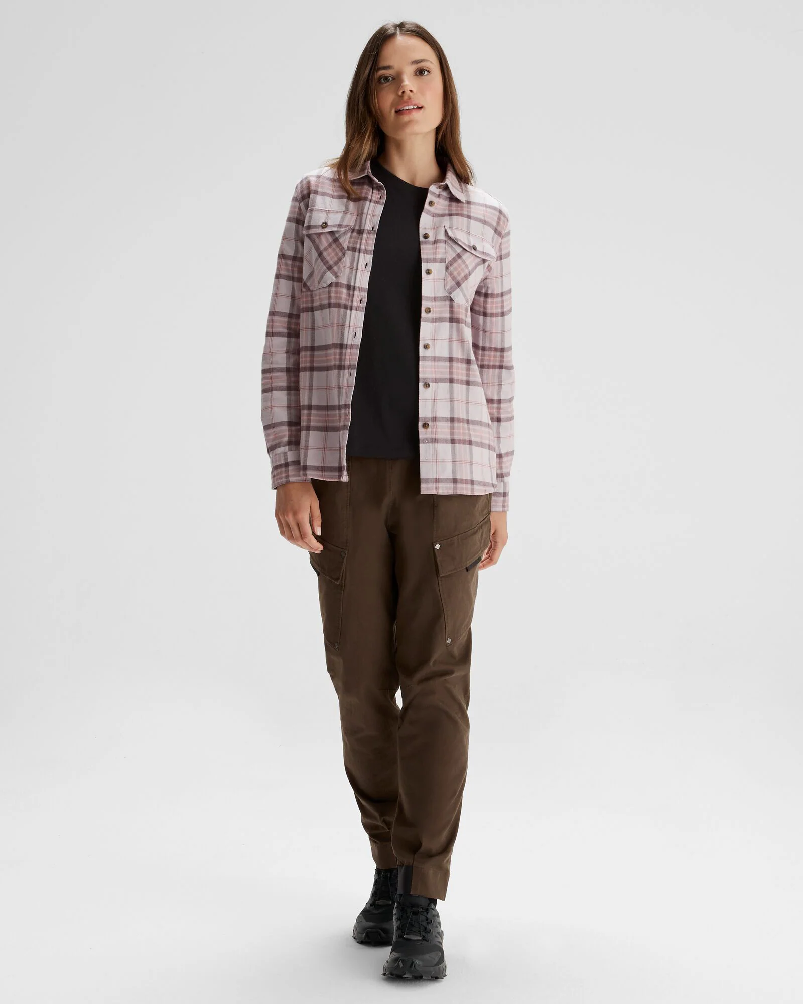 Women's Carrillon HF Long Sleeve Shirt  - Mountain Plaid Dove - Image 2