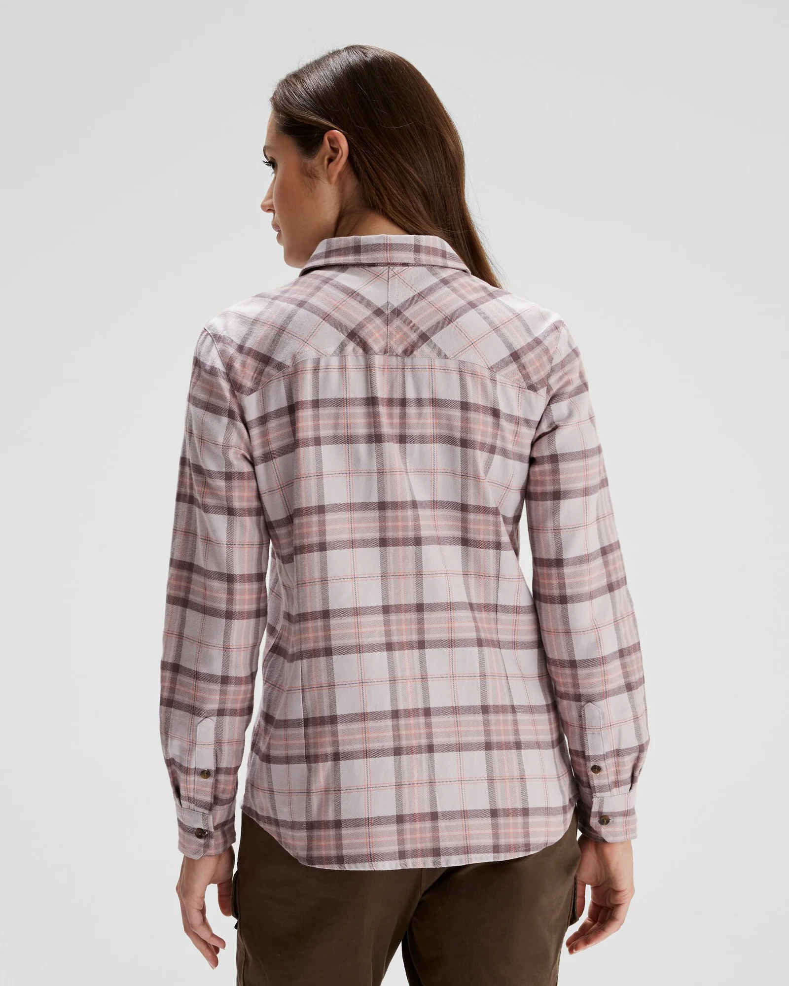 Women's Carrillon HF Long Sleeve Shirt  - Mountain Plaid Dove - Image 4