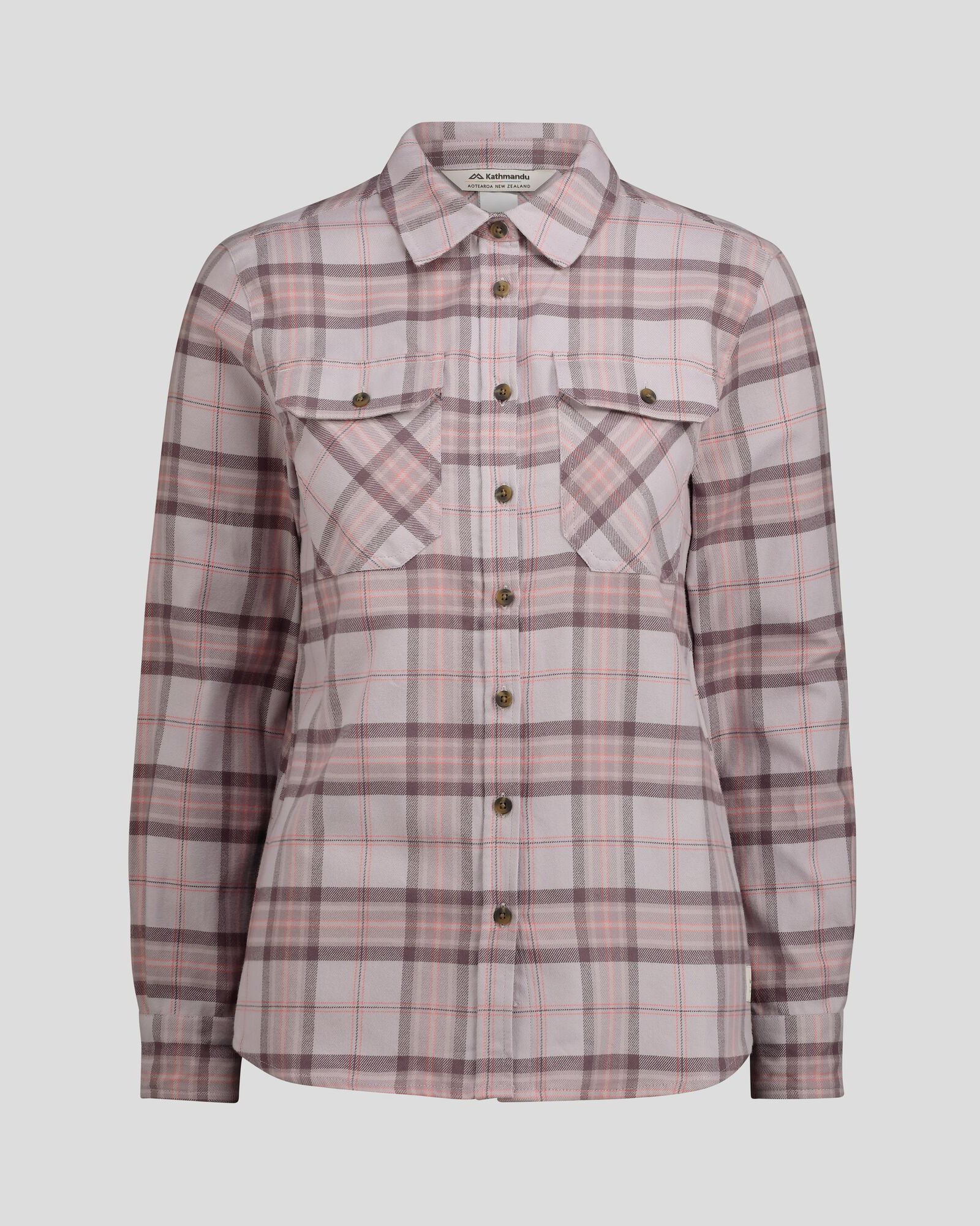 Women's Carrillon HF Long Sleeve Shirt  - Mountain Plaid Dove - Image 5