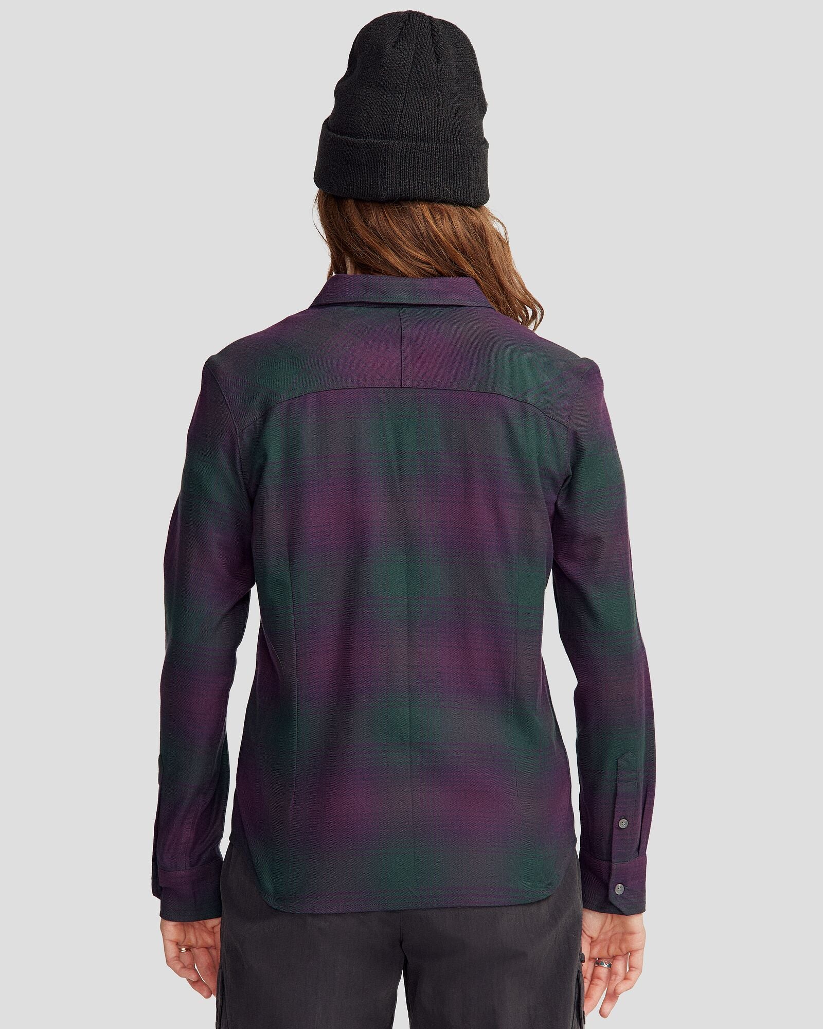 Women's Carrillon HF Long Sleeve Shirt  - Shadow Plaid Deep Forest - Image 4
