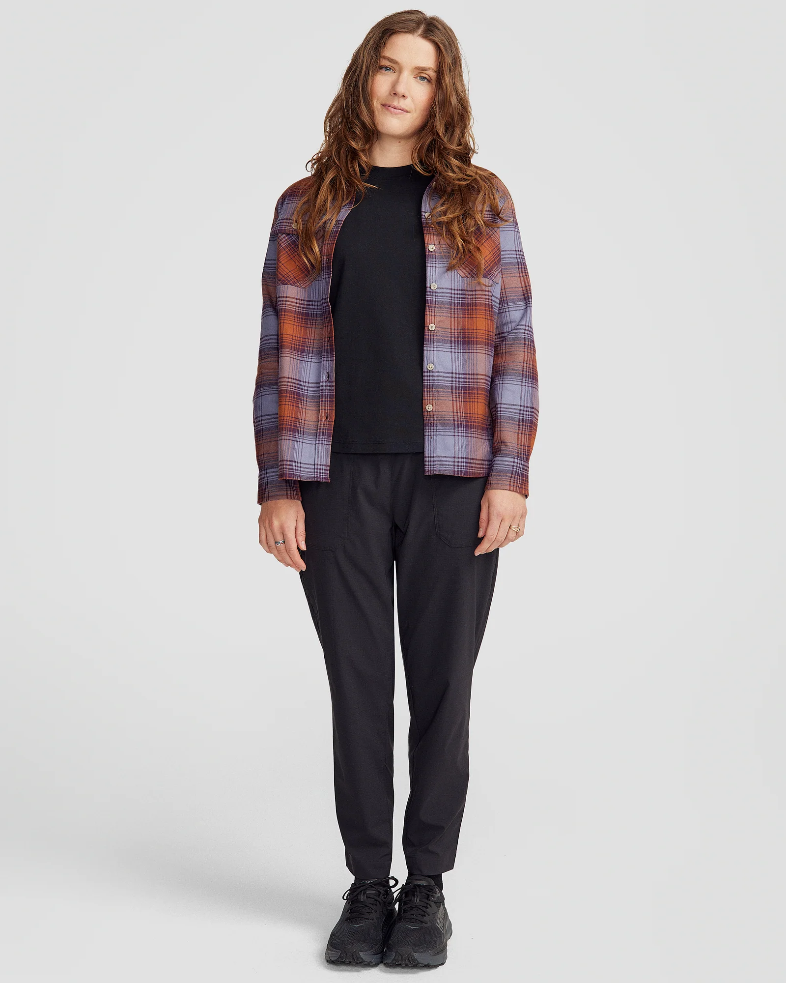 Women's Carrillon HF Long Sleeve Shirt  - Shadow Plaid Haze - Image 2