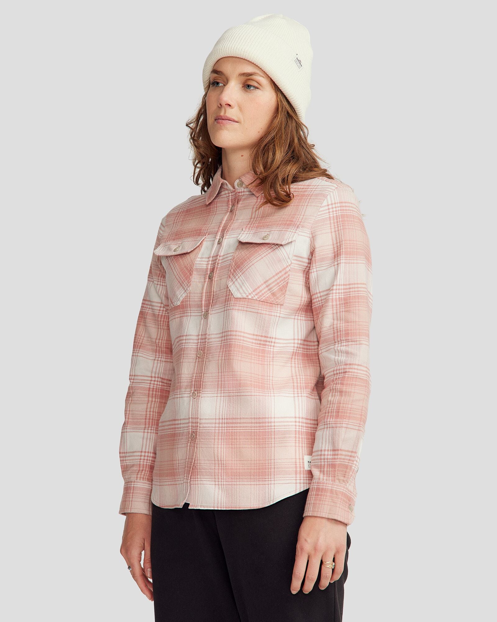 Women's Carrillon HF Long Sleeve Shirt  - Shadow Plaid Mineral - Image 3