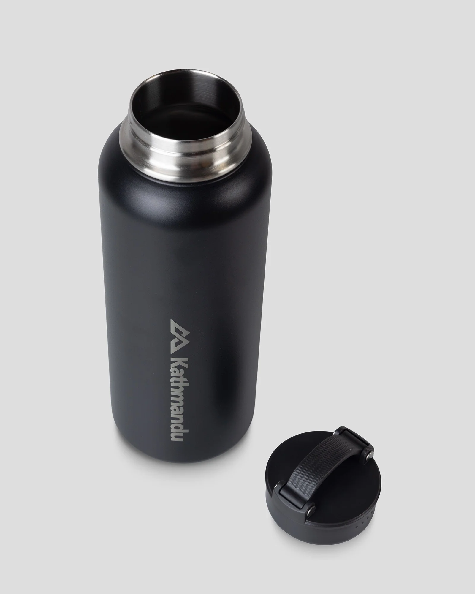 Carry Handle Insulated 1.2L Drink Bottle v2 - Black Stingray - Image 2
