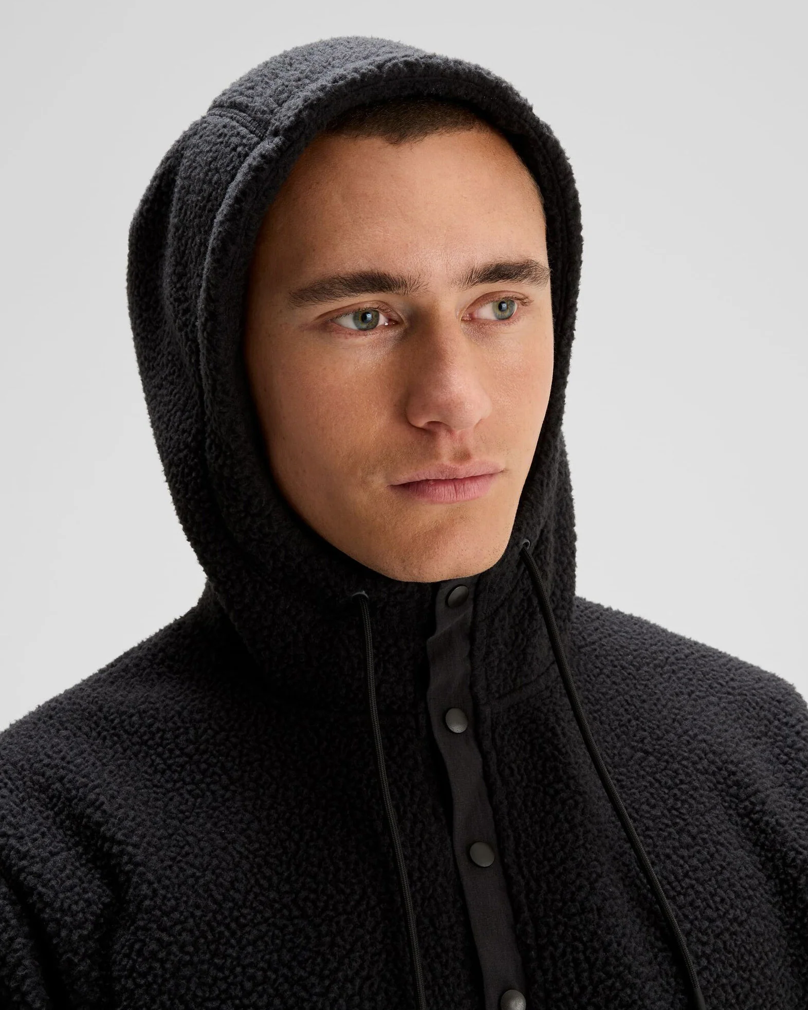 Men's Co-Z High Pile Hooded Pullover  - Black - Image 5