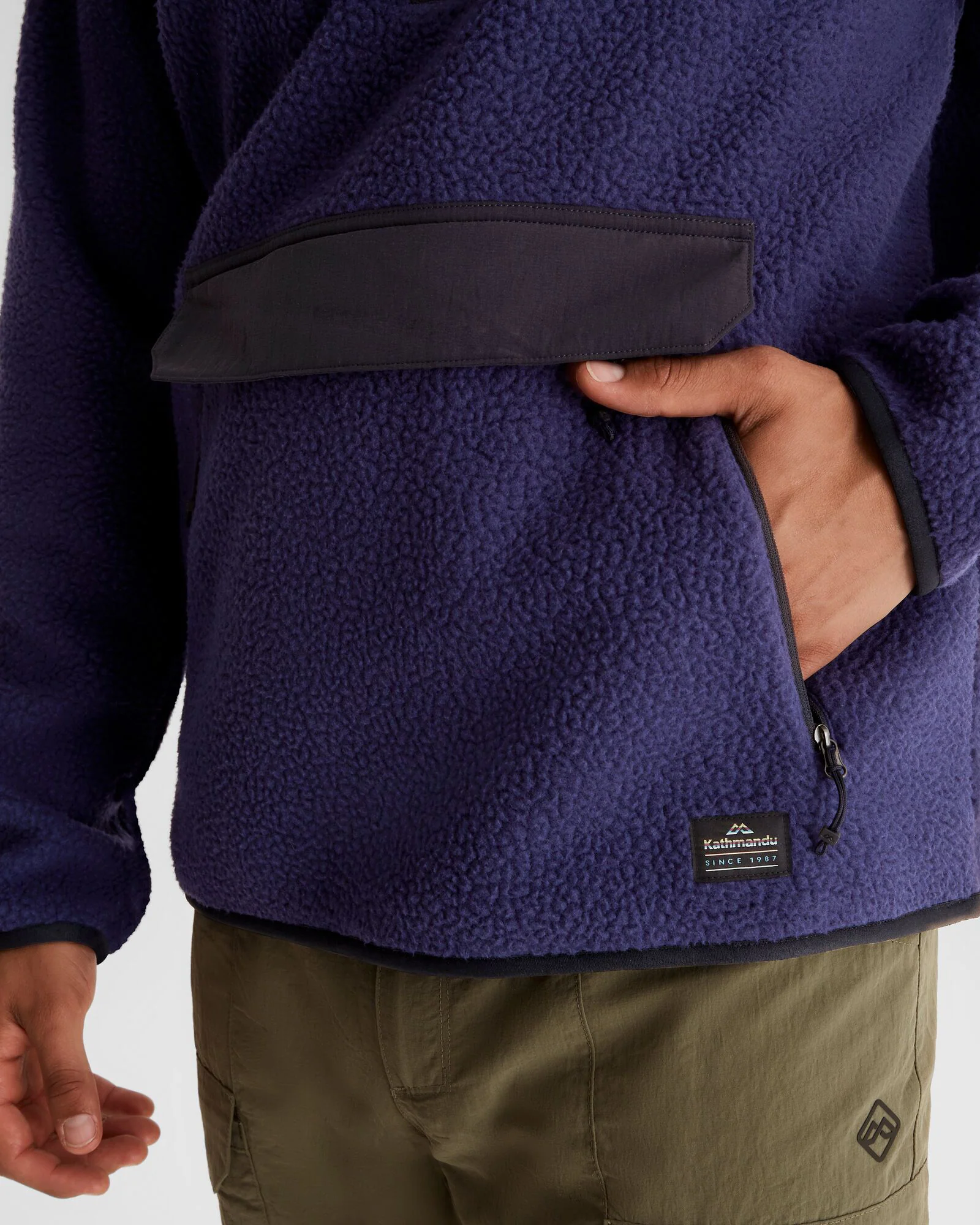Men's Co-Z High Pile Hooded Pullover  - Dark Horizon - Image 4