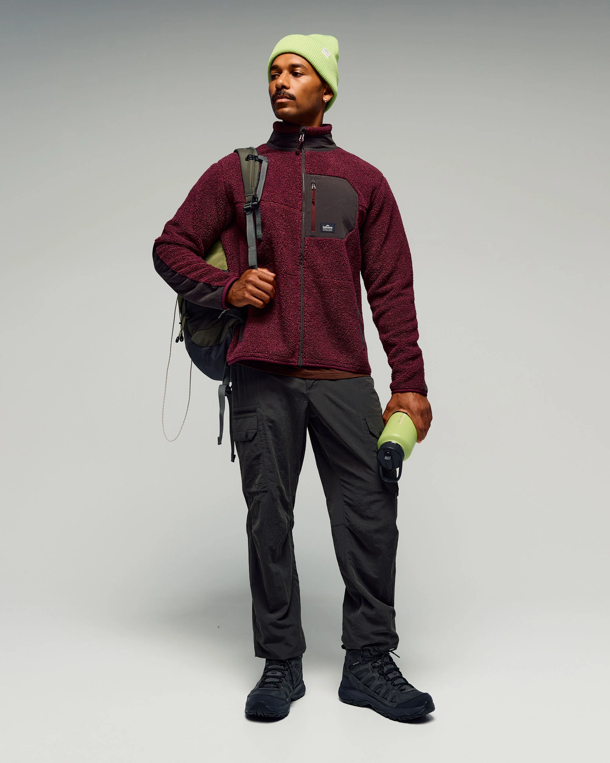 Men's Co-Z High Pile Jacket v3 -  Mulberry/Cold Brew - Image 2