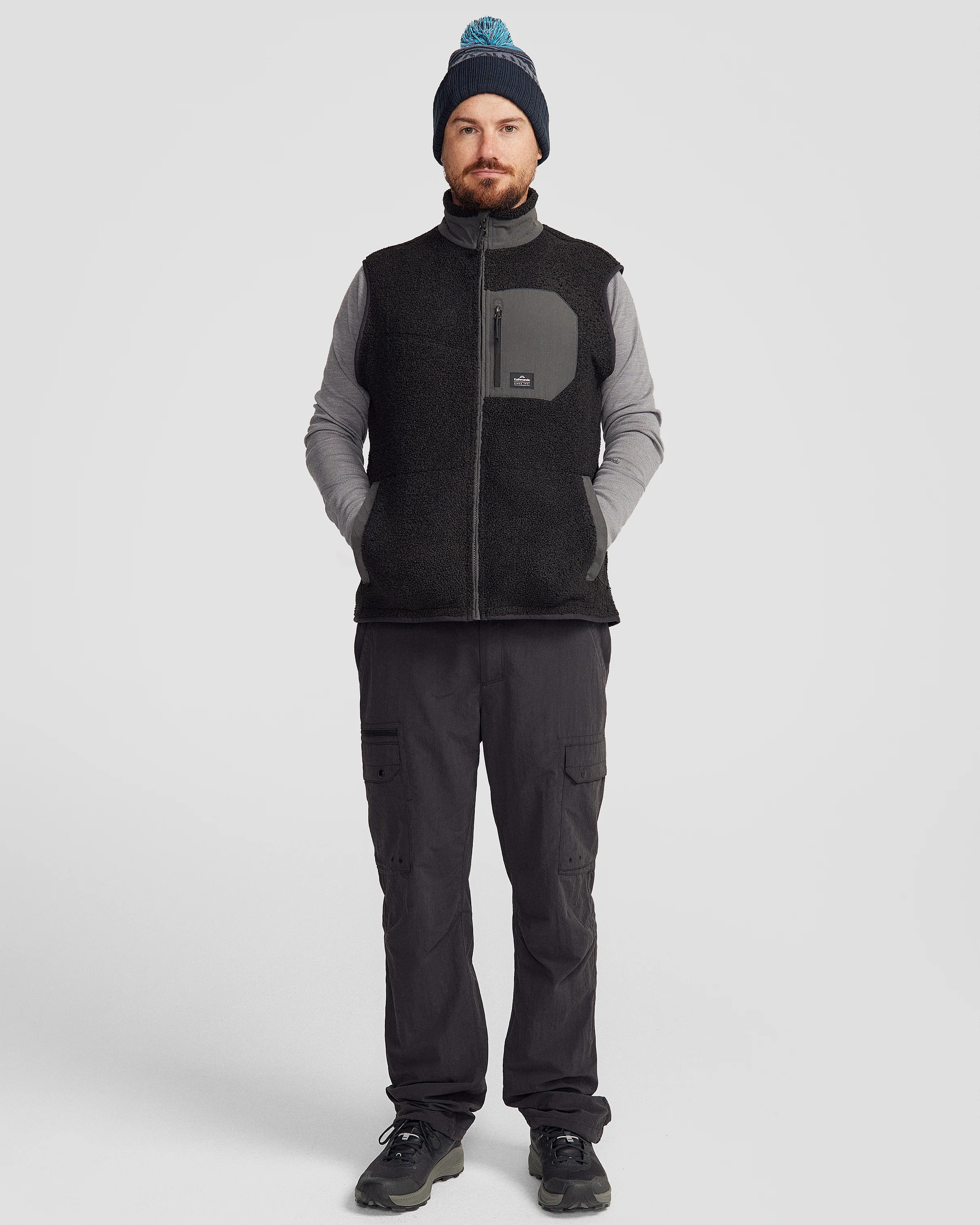 Men's Co-Z High Pile Vest - Black Stingray - Image 2