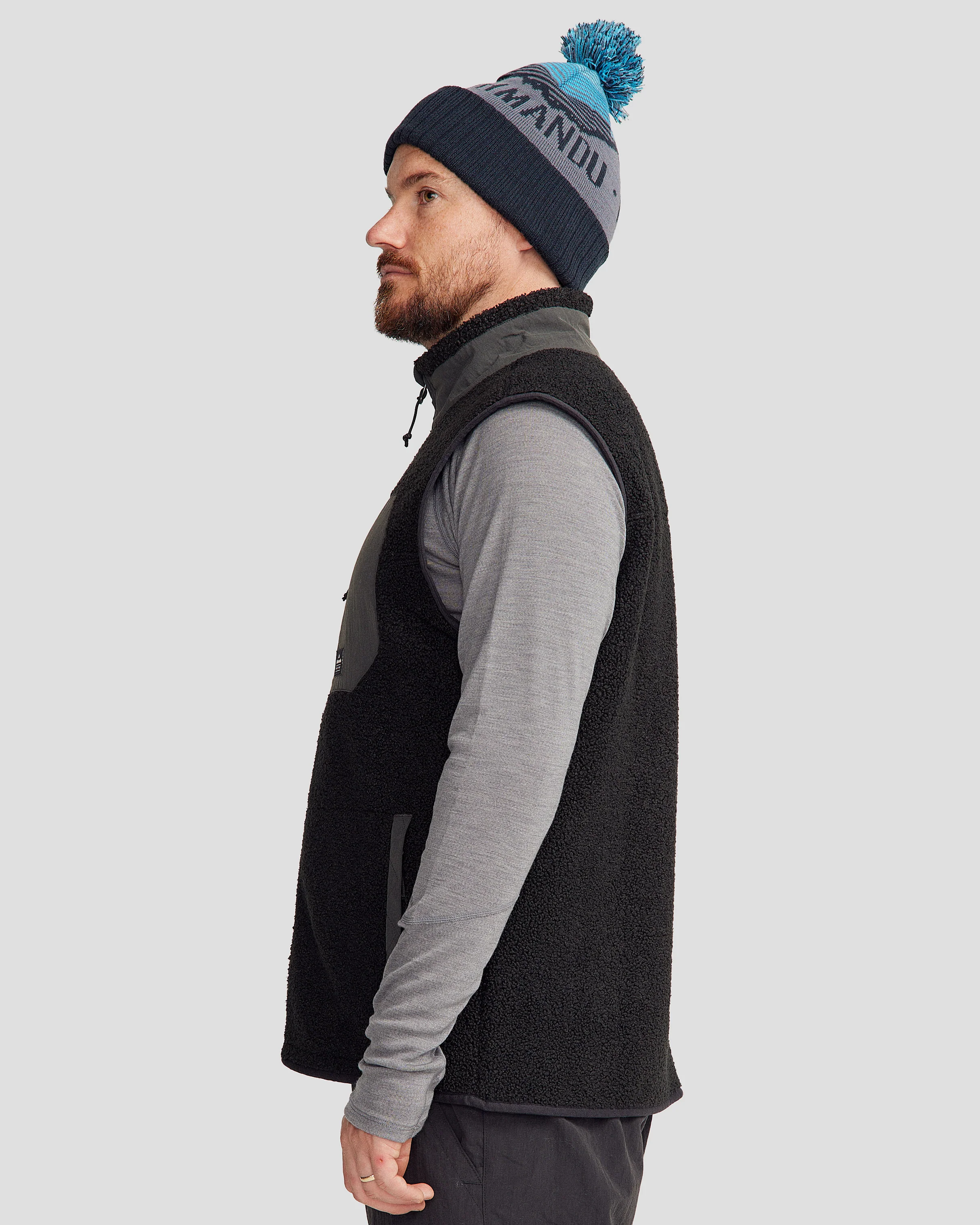 Men's Co-Z High Pile Vest - Black Stingray - Image 3