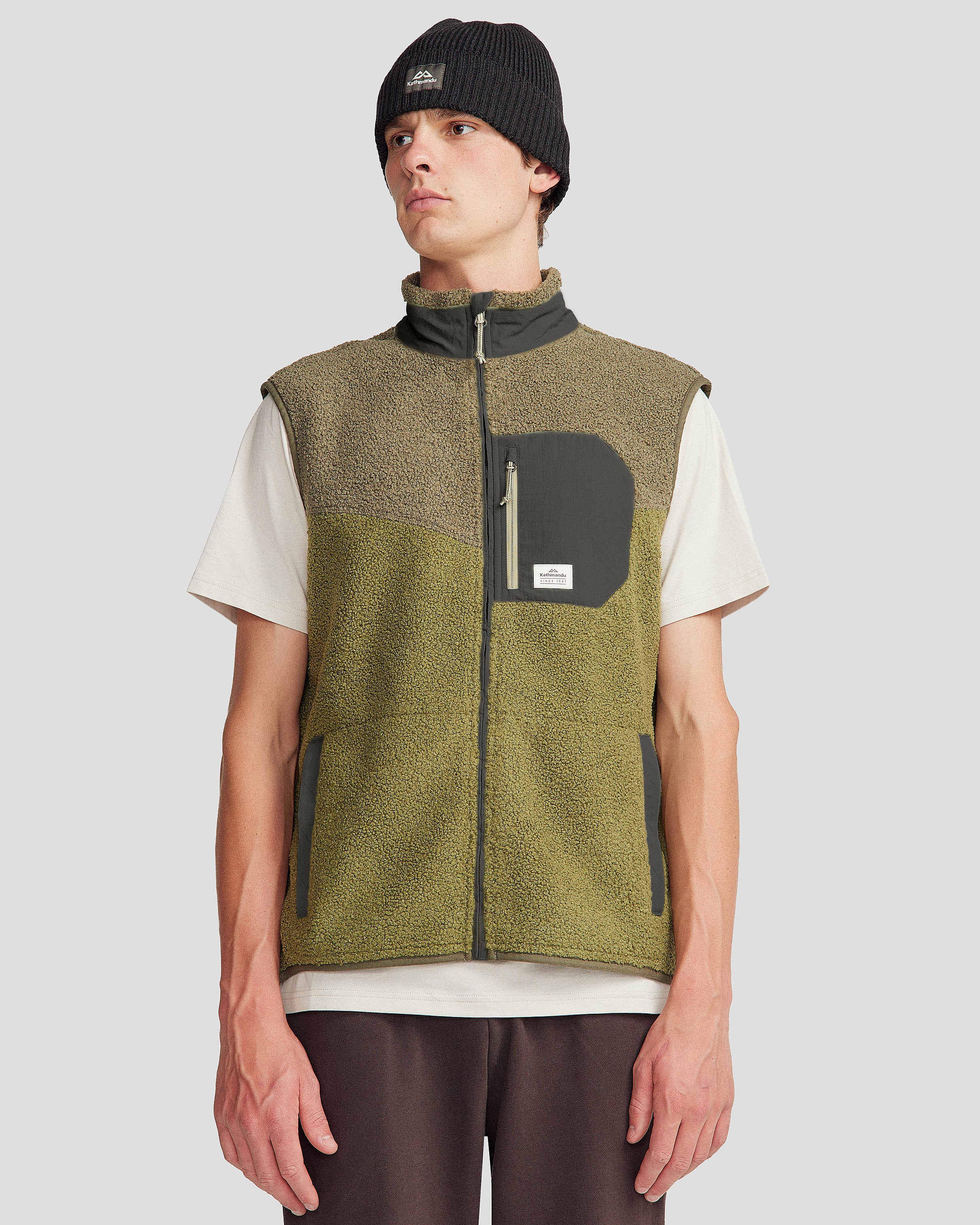 Co-Z High Pile Men's Vest - Light Moss/Dark Fern - Image 5