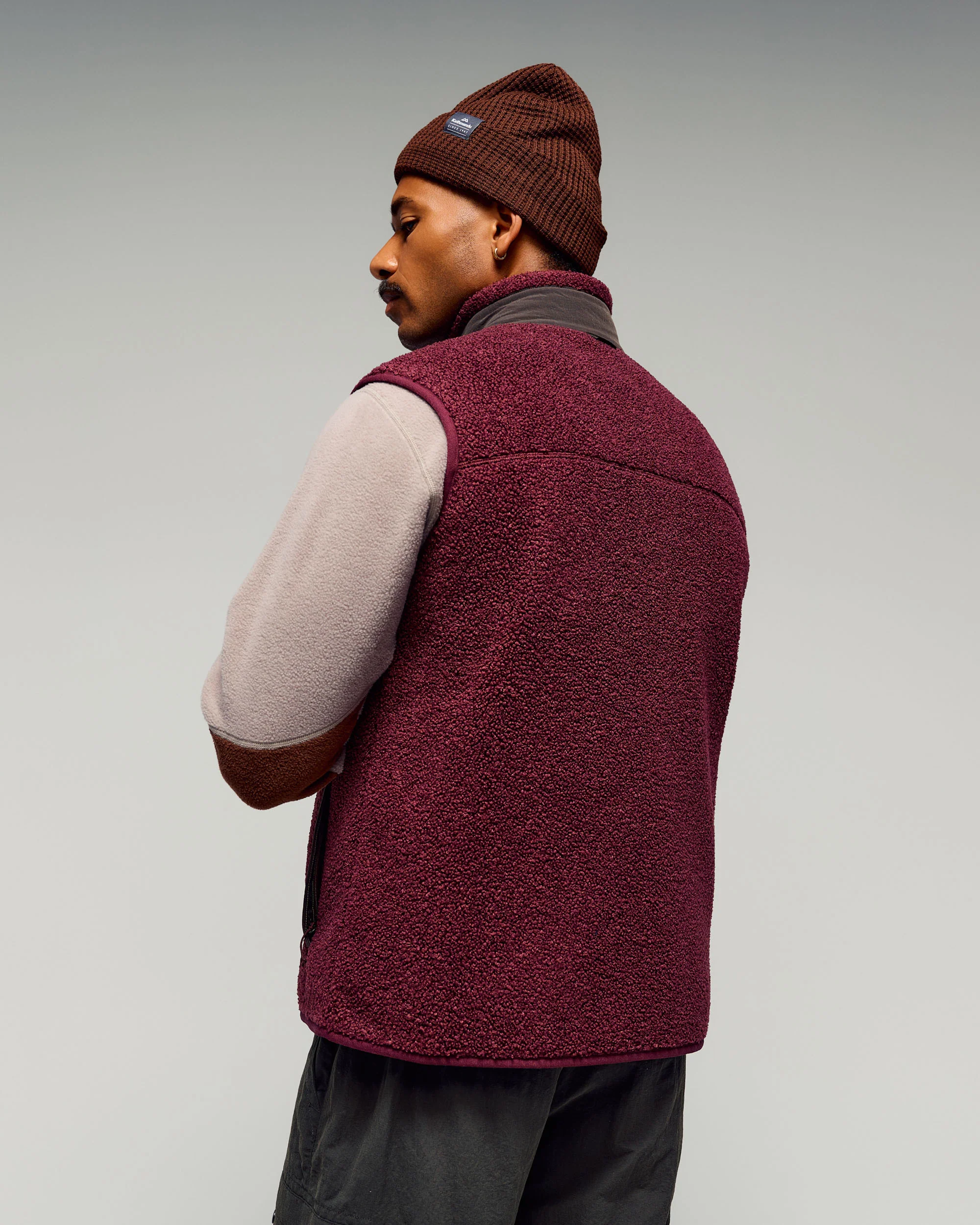Co-Z High Pile Men's Vest -  Mulberry/Cold Brew - Image 3