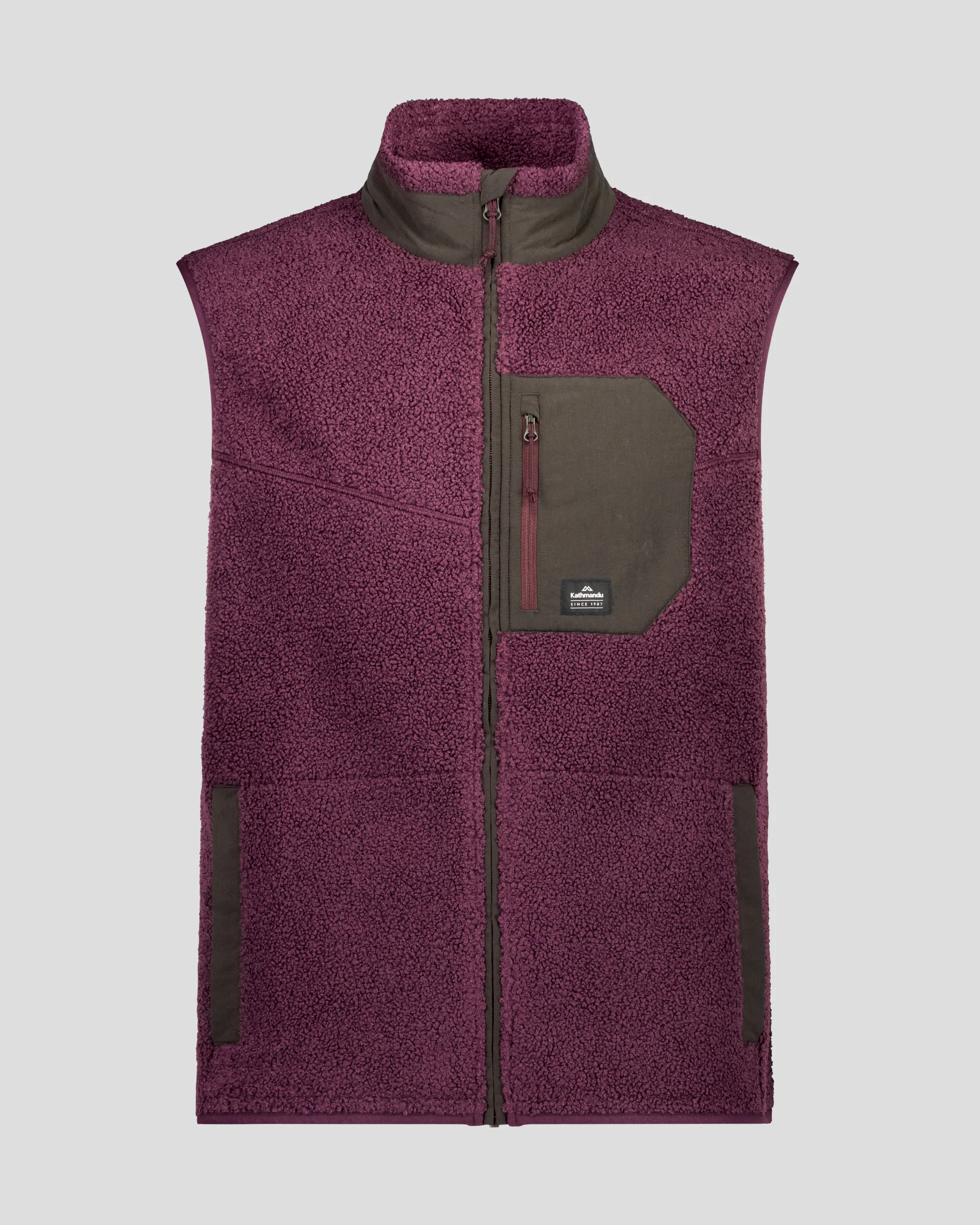 Co-Z High Pile Men's Vest -  Mulberry/Cold Brew - Image 4